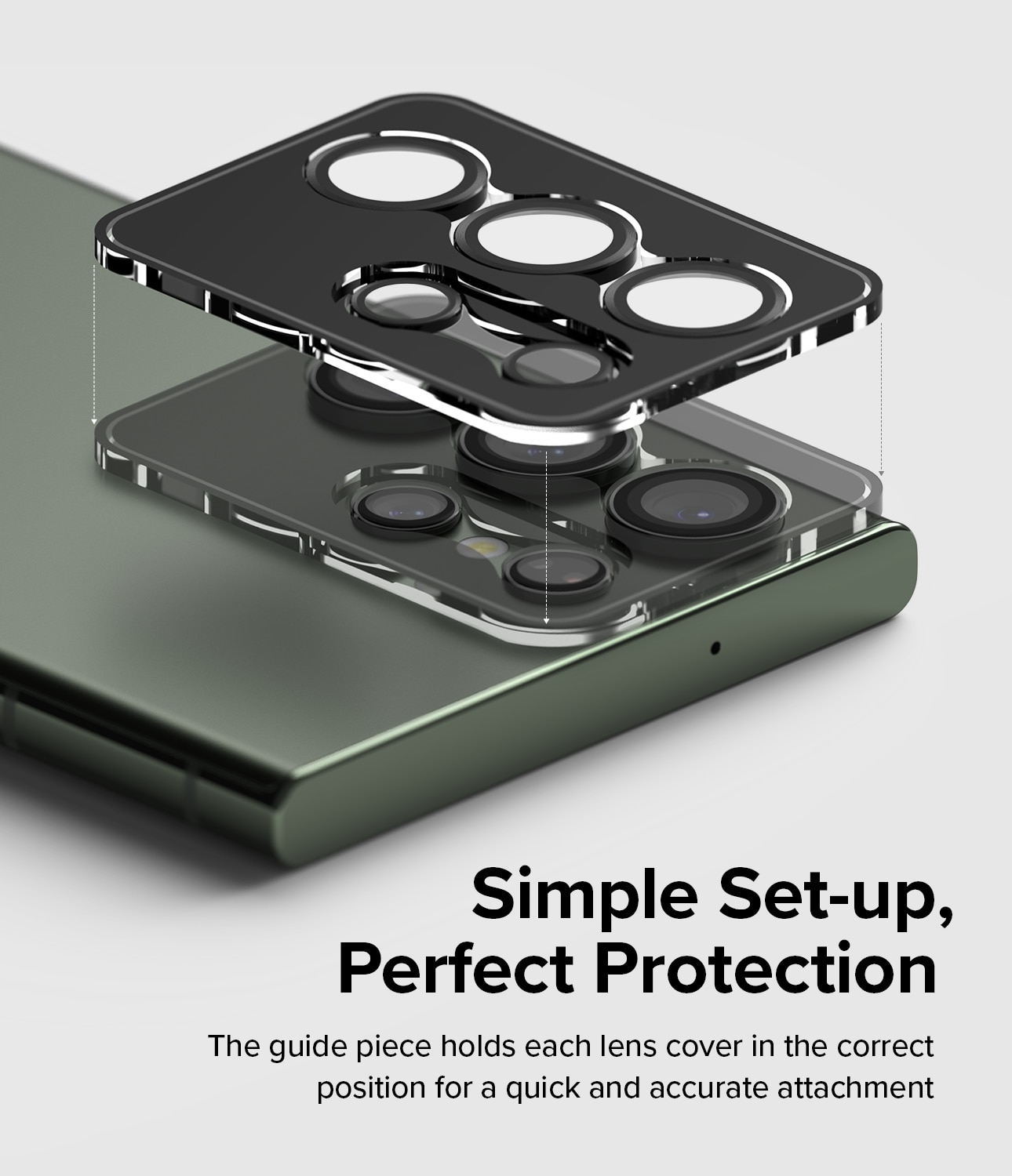 Camera Lens Frame Glass Samsung Galaxy S23 Ultra Noir
