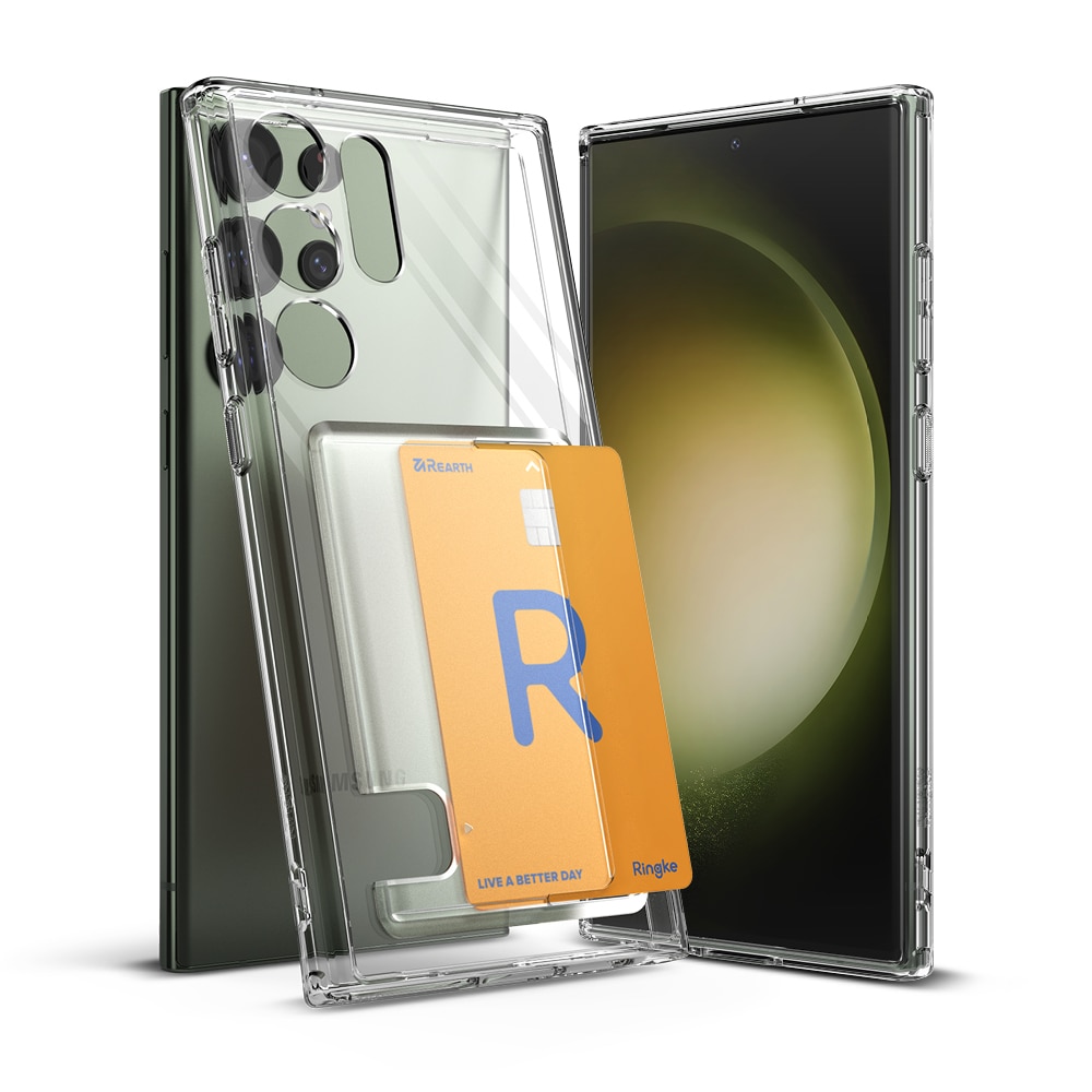 Coque Fusion Card Samsung Galaxy S23 Ultra, transparent