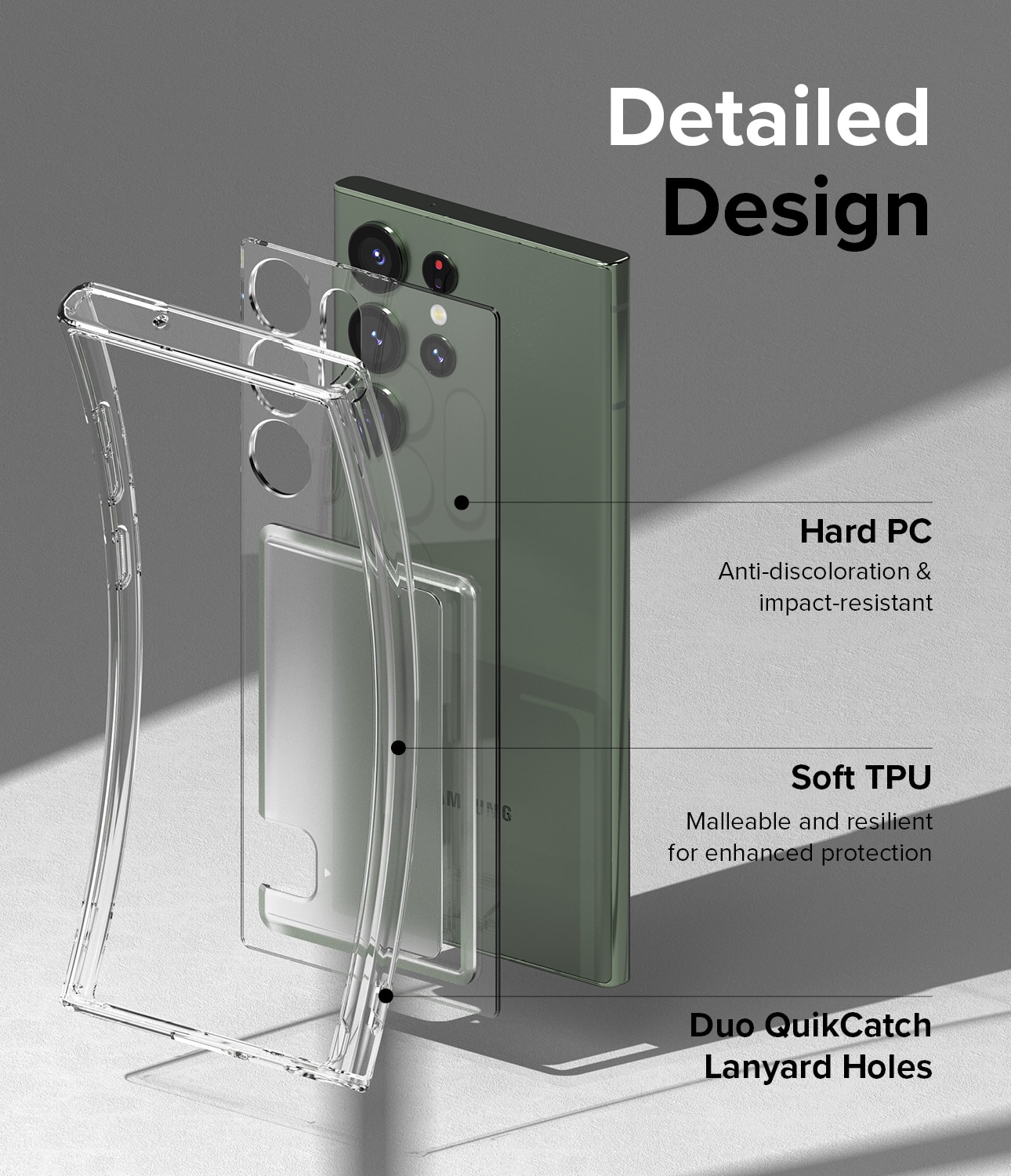 Coque Fusion Card Samsung Galaxy S23 Ultra, transparent