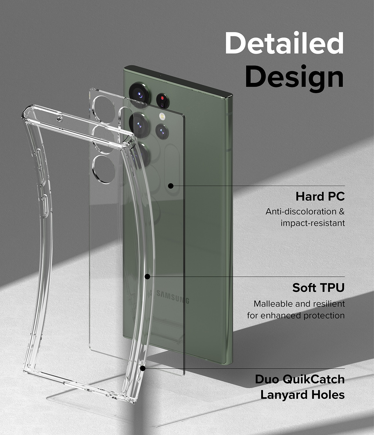 Coque Fusion Samsung Galaxy S23 Ultra, Transparent