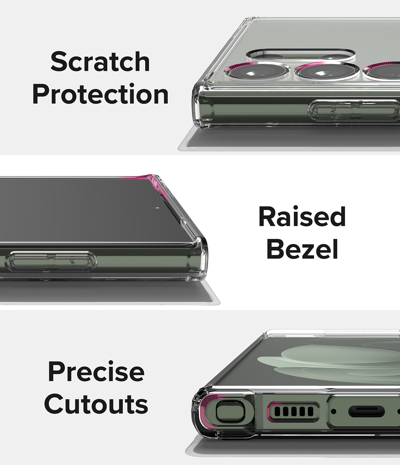Coque Fusion Samsung Galaxy S23 Ultra, Transparent