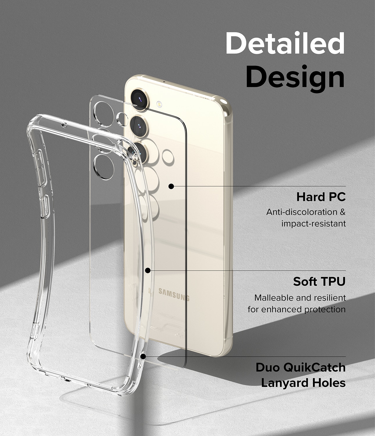 Coque Fusion Samsung Galaxy S23 Plus, Transparent