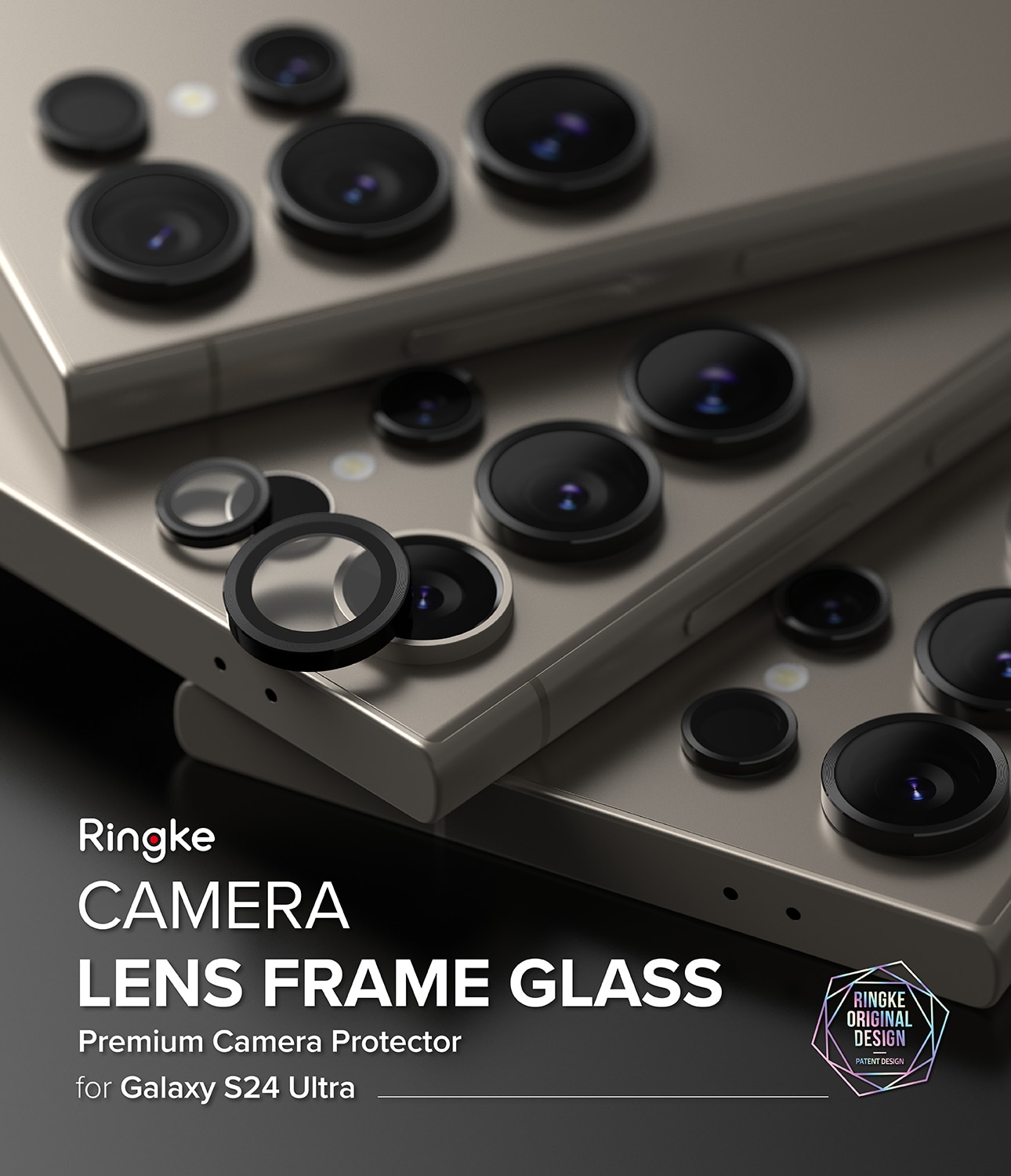 Camera Lens Frame Glass Samsung Galaxy S24 Ultra Noir