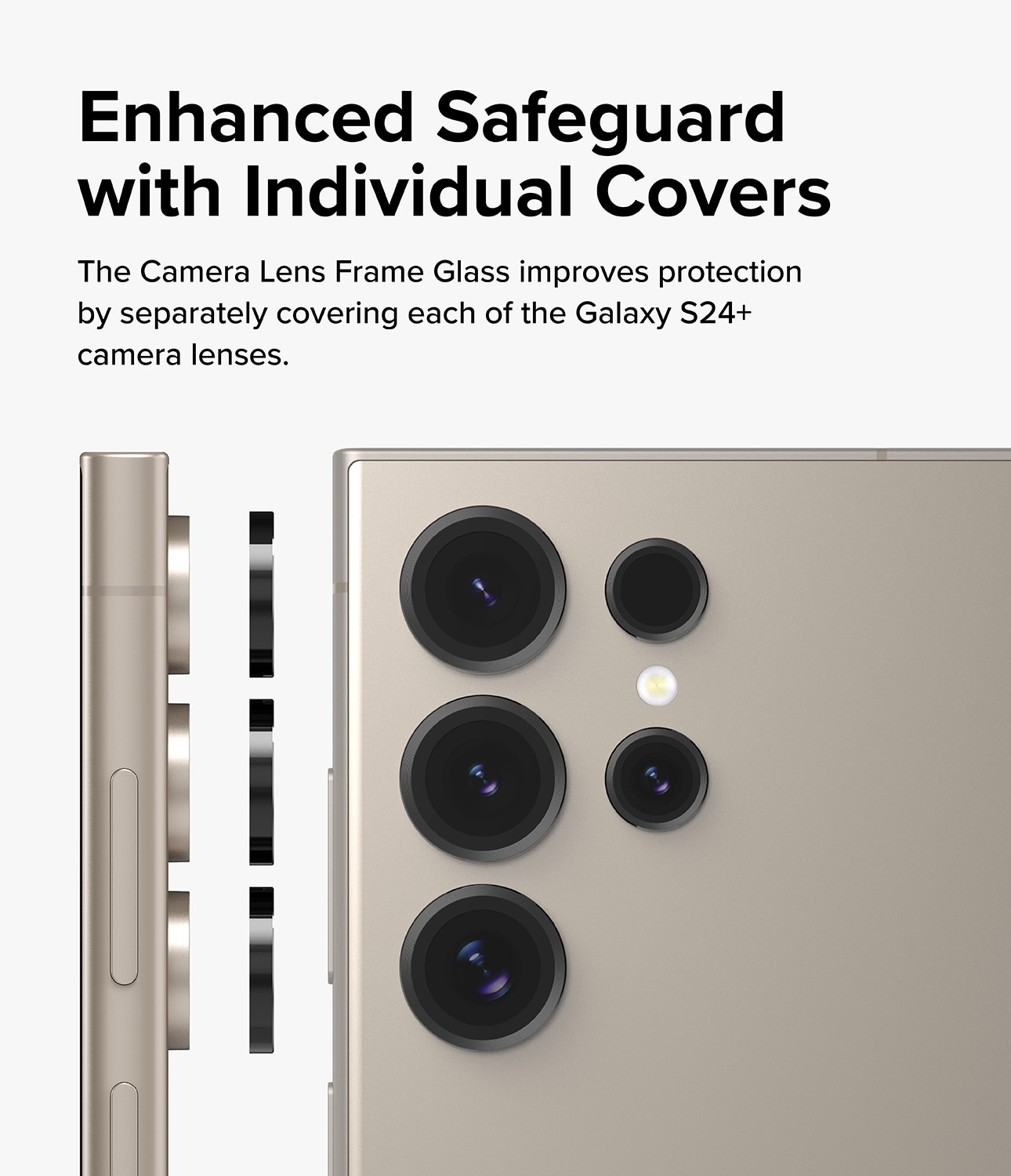 Camera Lens Frame Glass Samsung Galaxy S24 Ultra Noir