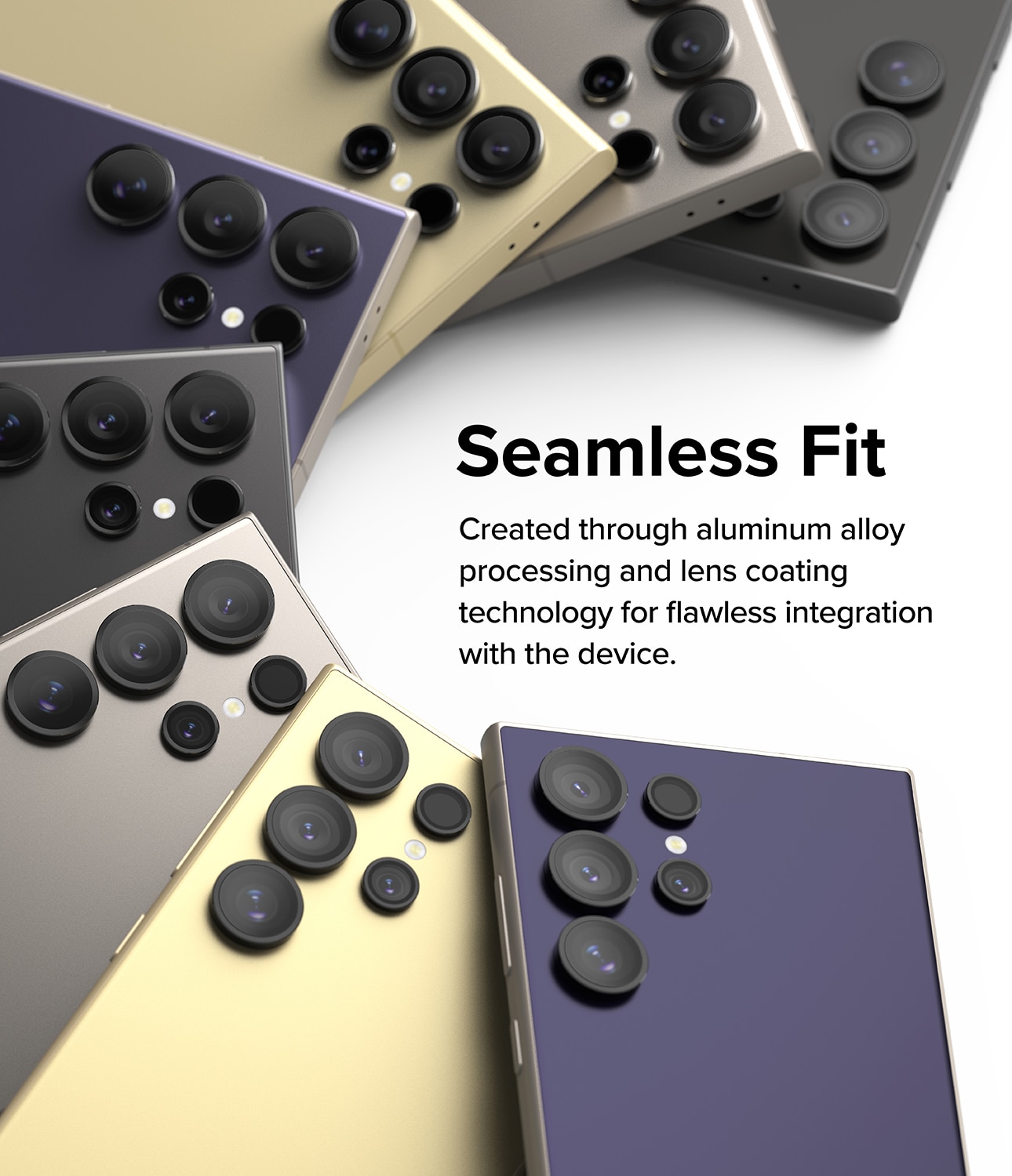 Camera Lens Frame Glass Samsung Galaxy S24 Ultra Noir