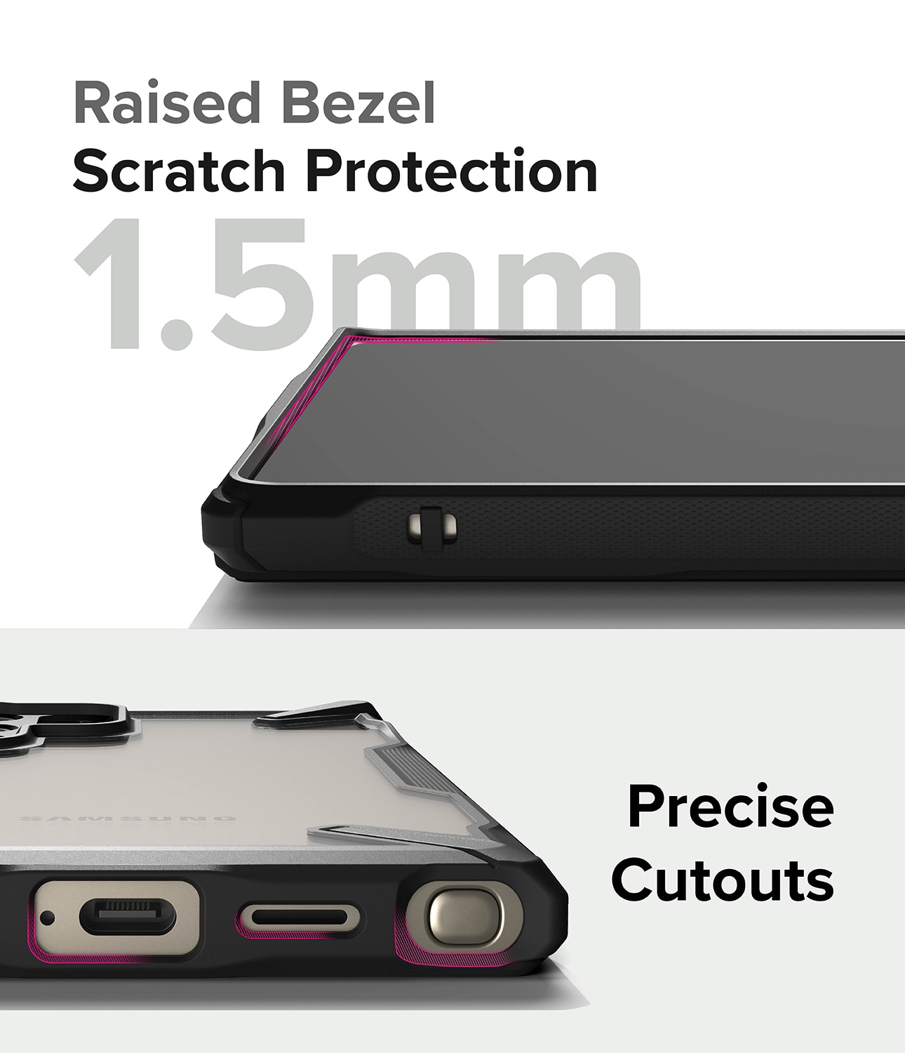Coque Fusion X Samsung Galaxy S24 Ultra, Noir