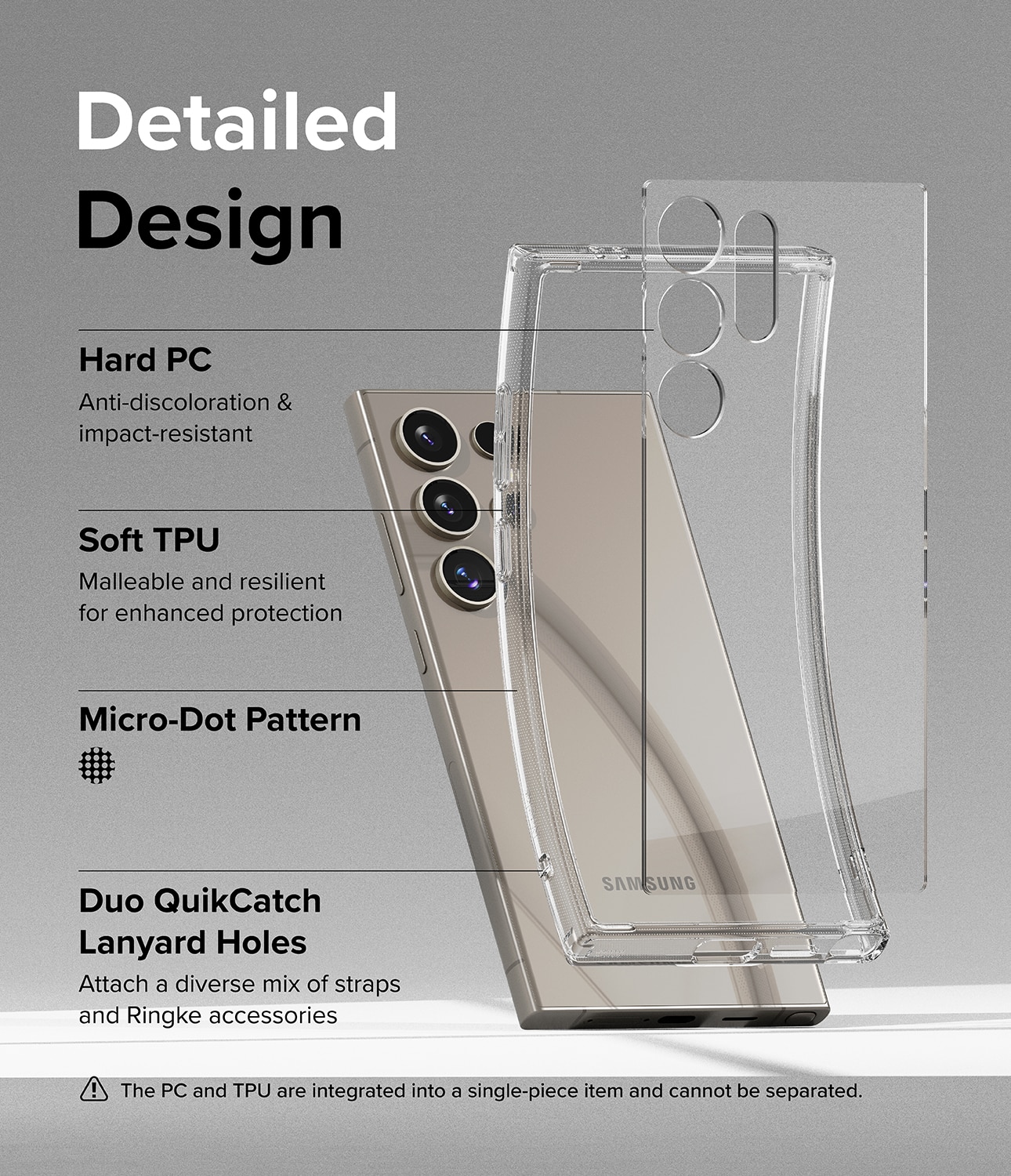 Coque Fusion Samsung Galaxy S24 Ultra, Transparent