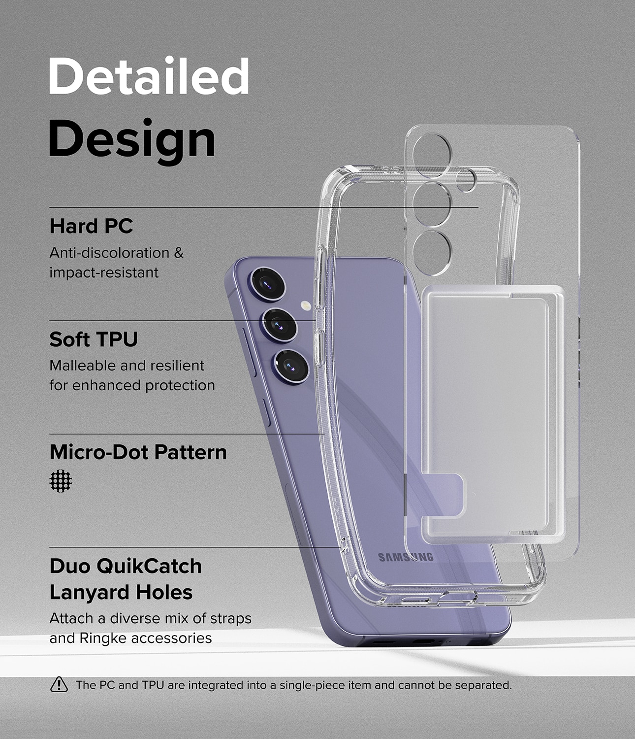 Coque Fusion Card Samsung Galaxy S24 Plus, transparent