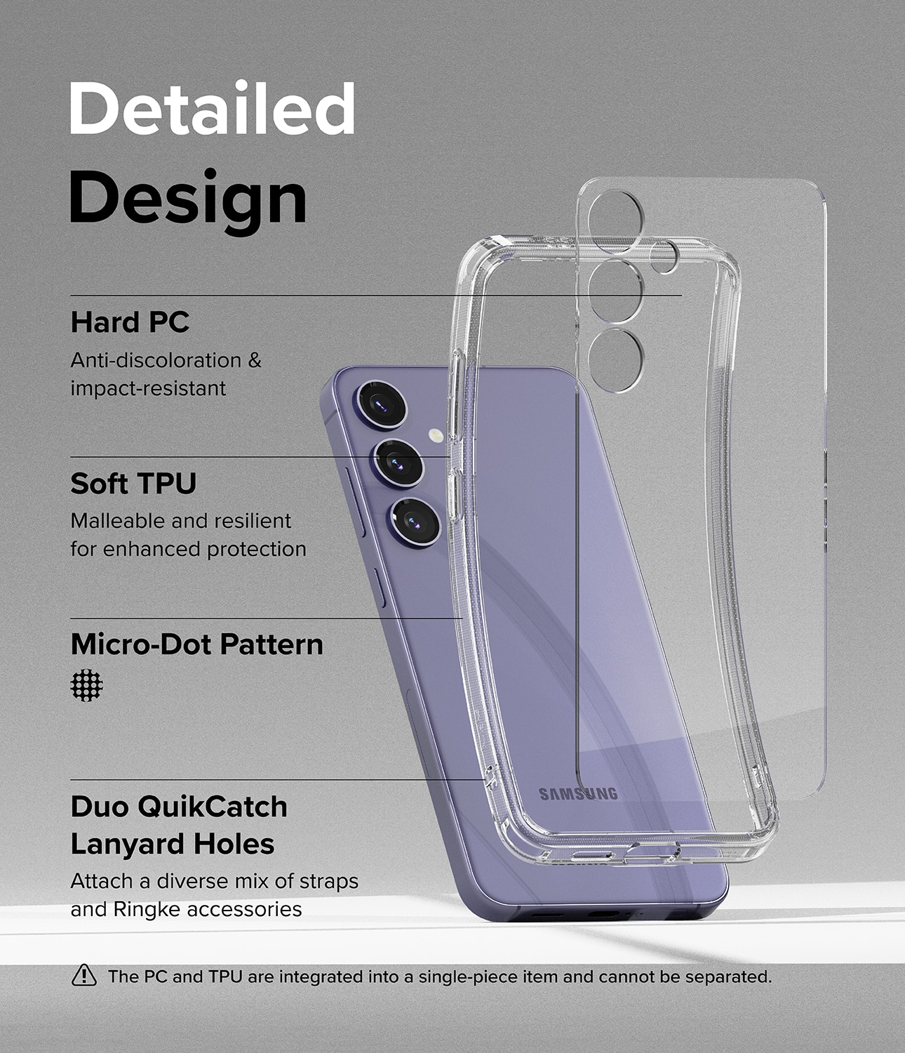 Coque Fusion Samsung Galaxy S24 Plus, Transparent
