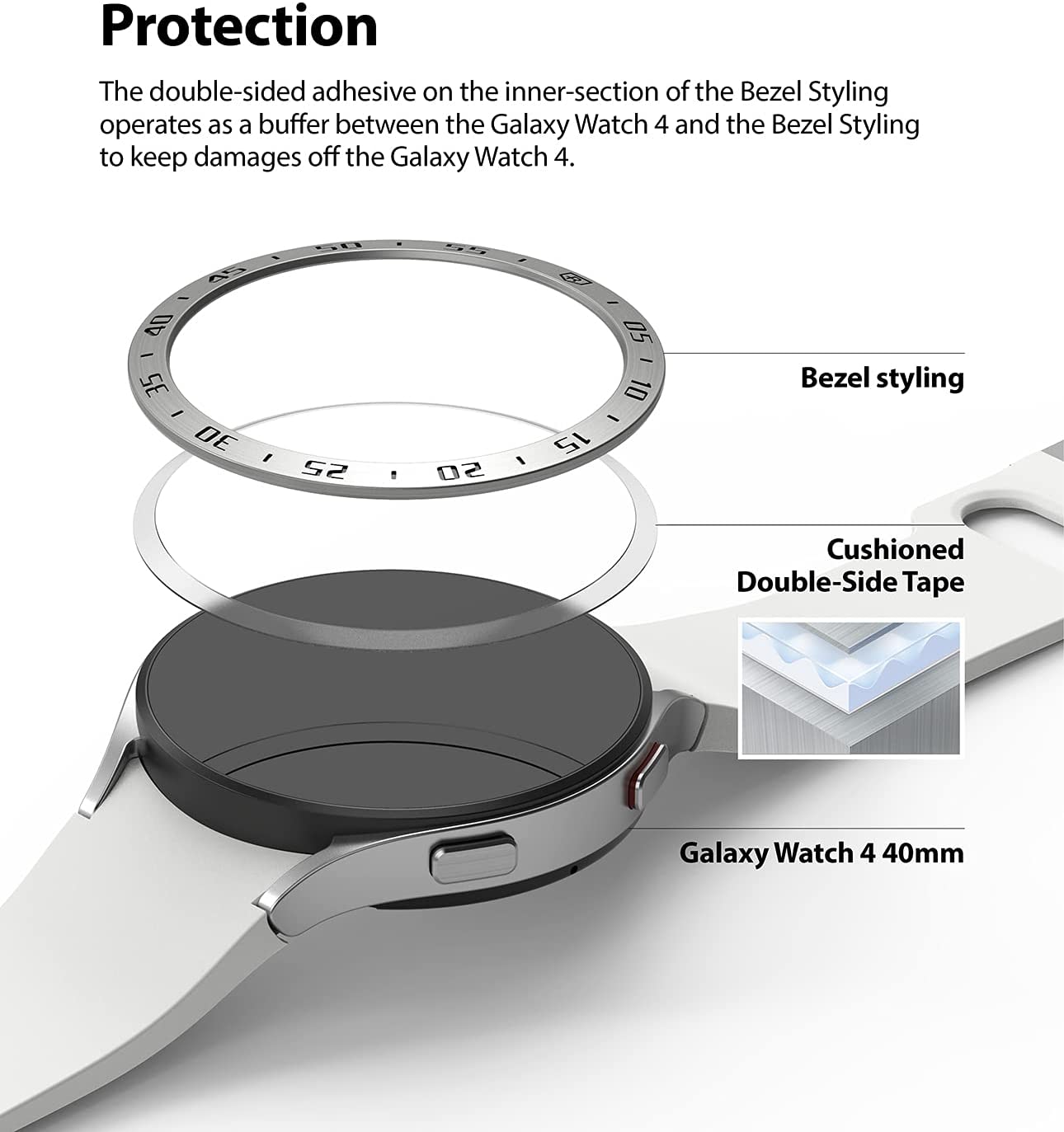 Bezel Styling Samsung Galaxy Watch 5 40mm Argent