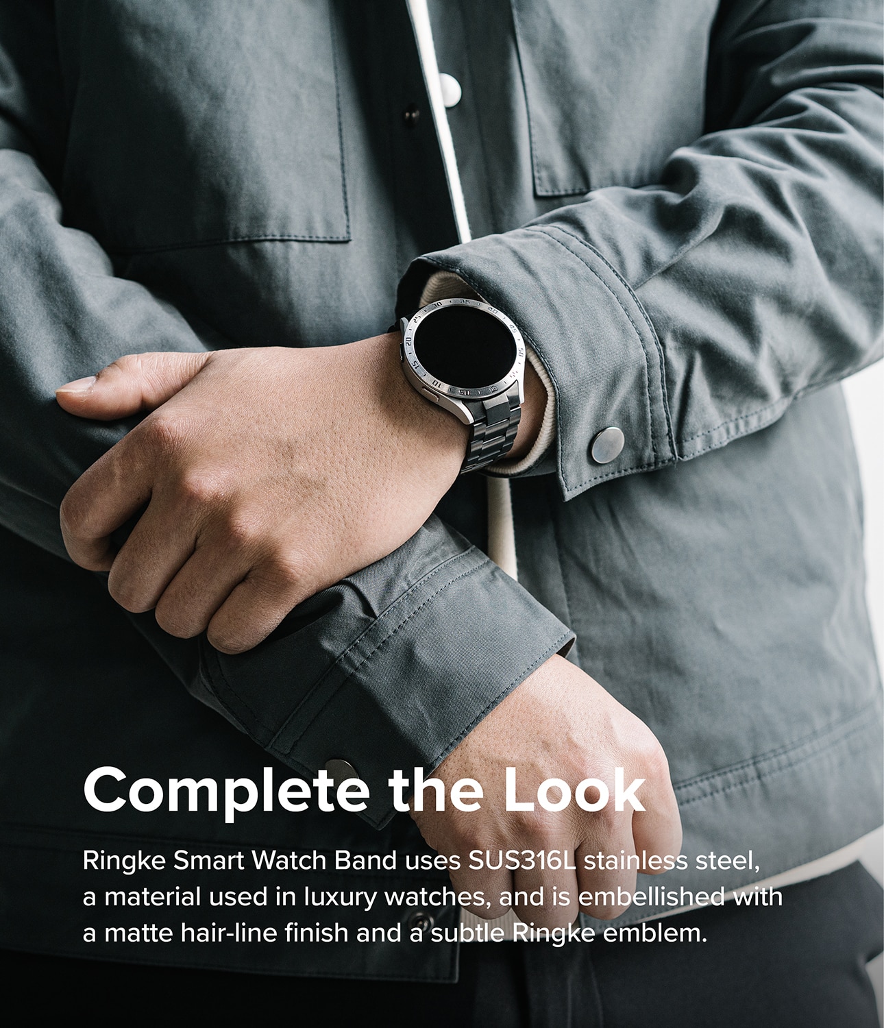 Metal One Bracelet Samsung Galaxy Watch 4/5 44mm Black