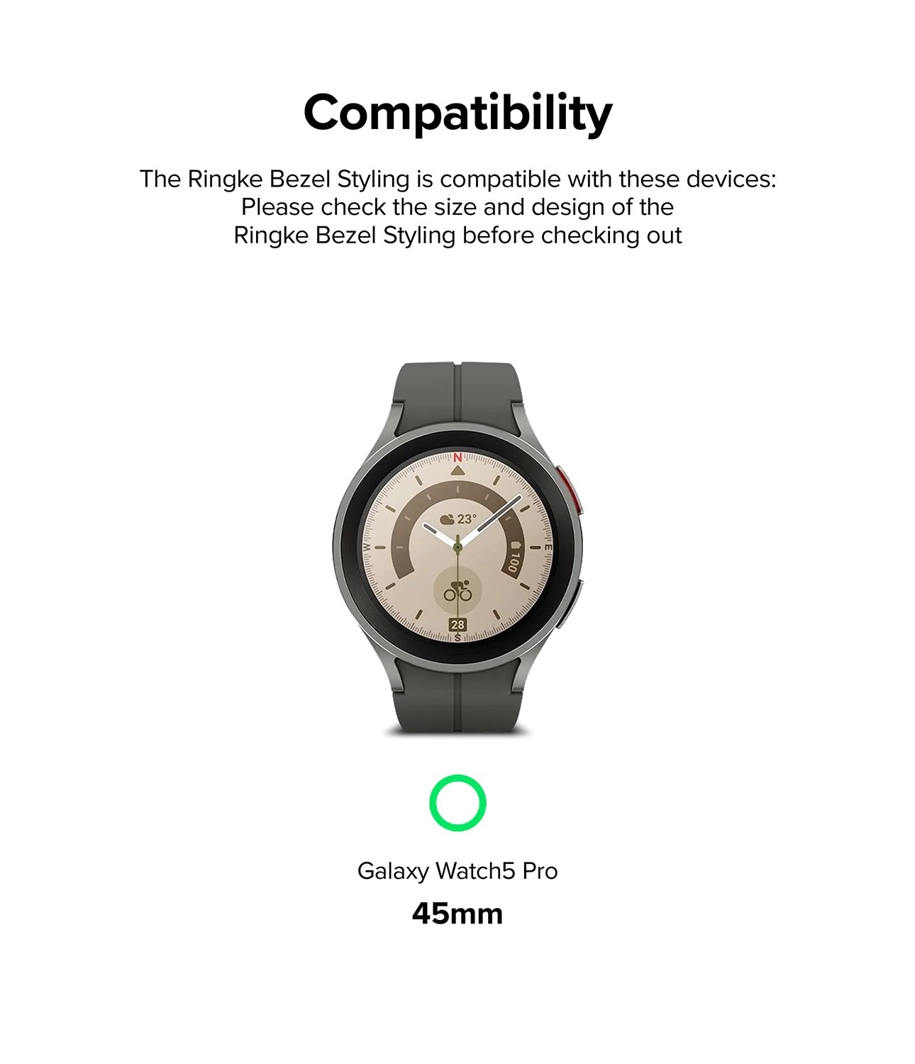 Bezel Styling Samsung Galaxy Watch 5 Pro 45mm Noir