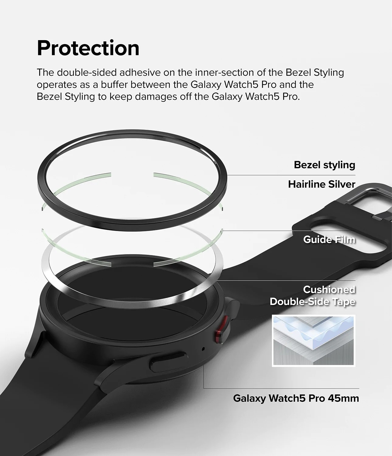 Bezel Styling Samsung Galaxy Watch 5 Pro 45mm Noir