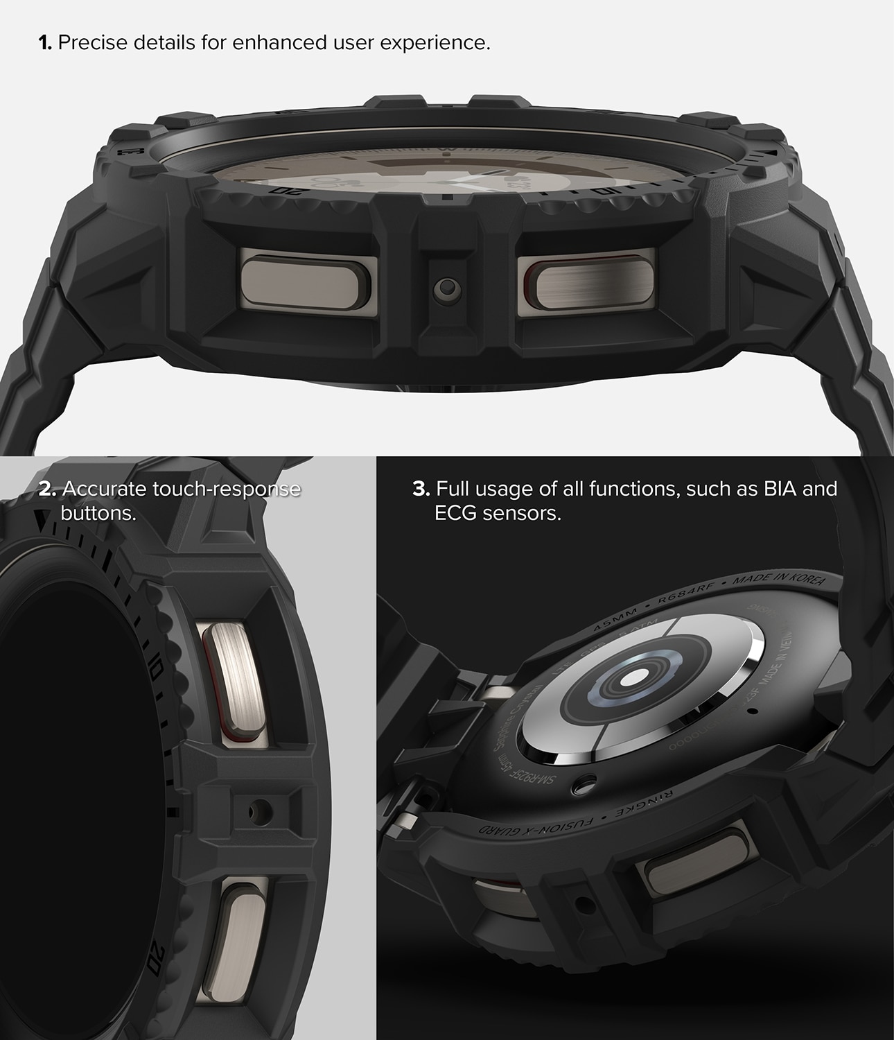 Fusion-X Guard Case+Band Samsung Galaxy Watch 5 Pro, Black