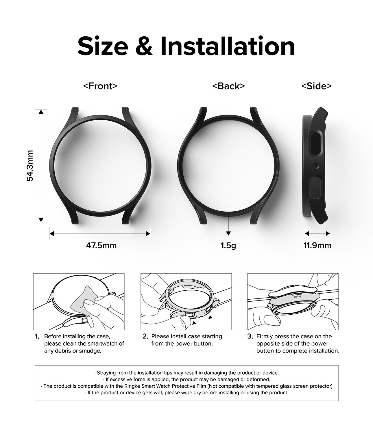 Coque Slim (2 pièces) Samsung Galaxy Watch 5 Pro 45mm, Multi-couleur / motif