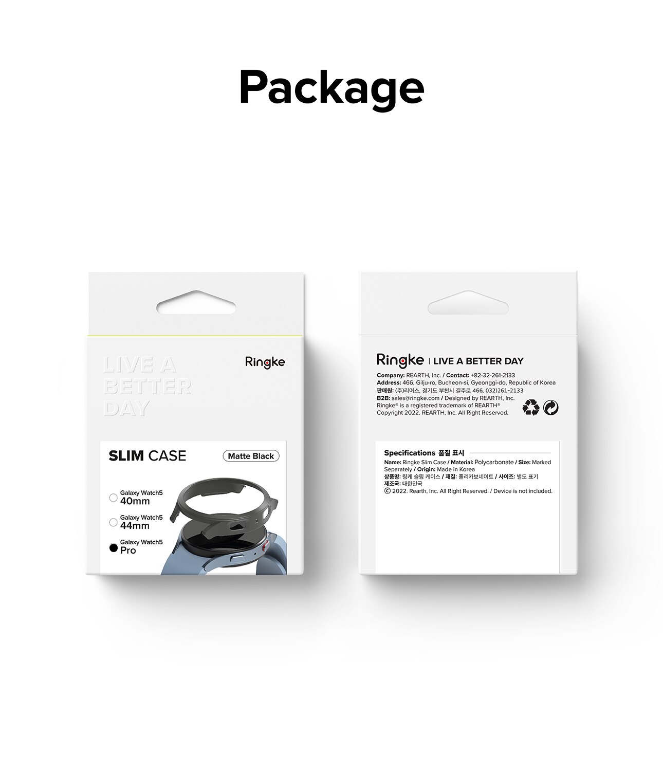 Coque Slim (2 pièces) Samsung Galaxy Watch 5 Pro 45mm, Multi-couleur / motif