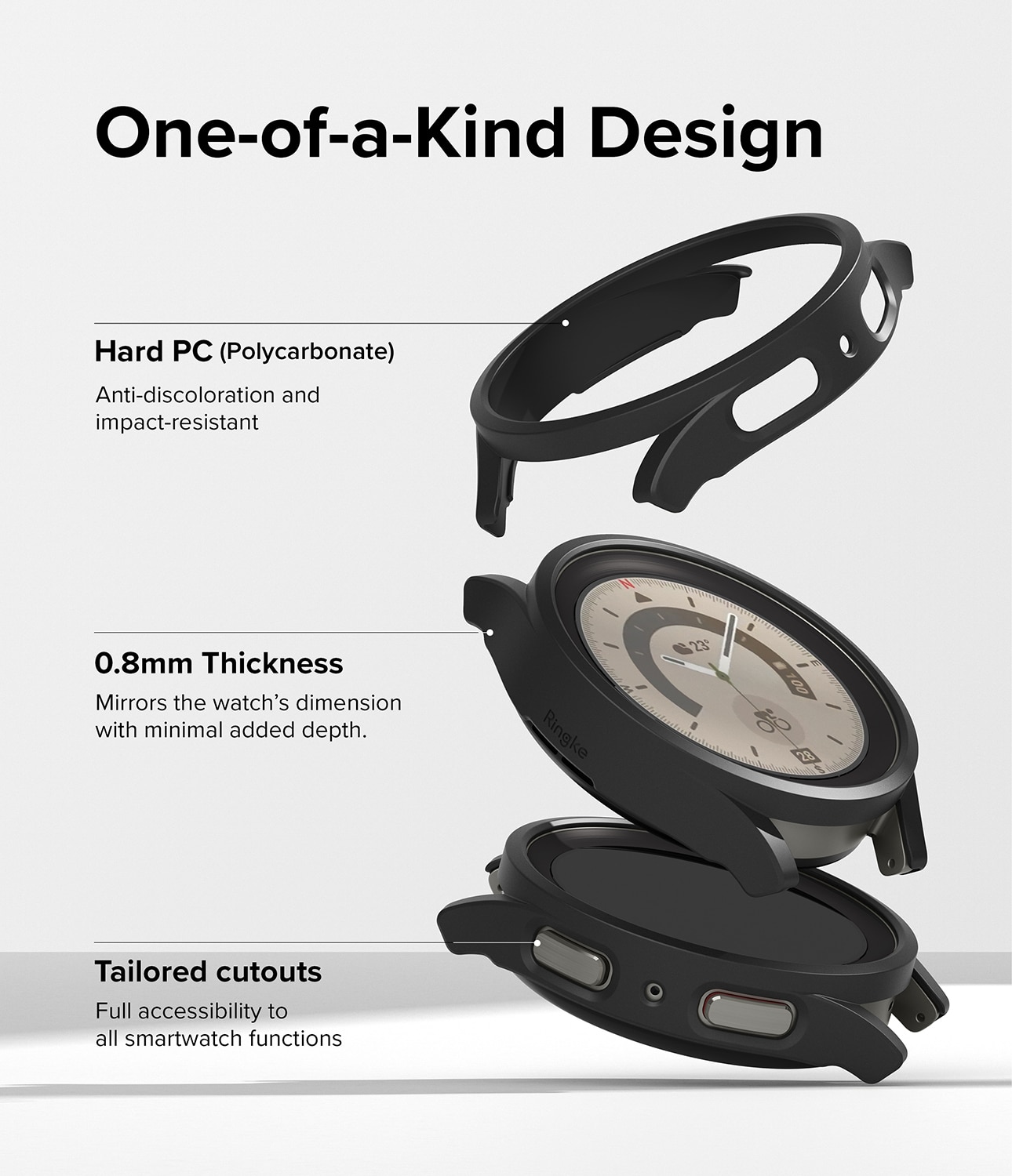Coque Slim (2 pièces) Samsung Galaxy Watch 5 Pro 45mm, Multi-couleur / motif