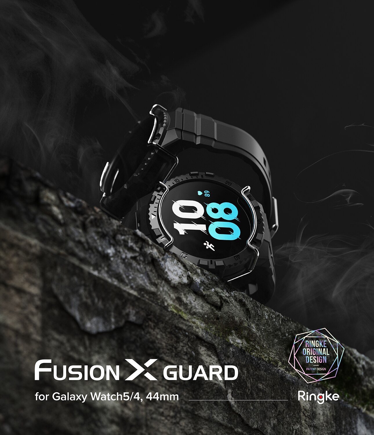 Fusion-X Guard Case+Band Samsung Galaxy Watch 4 44mm, Black