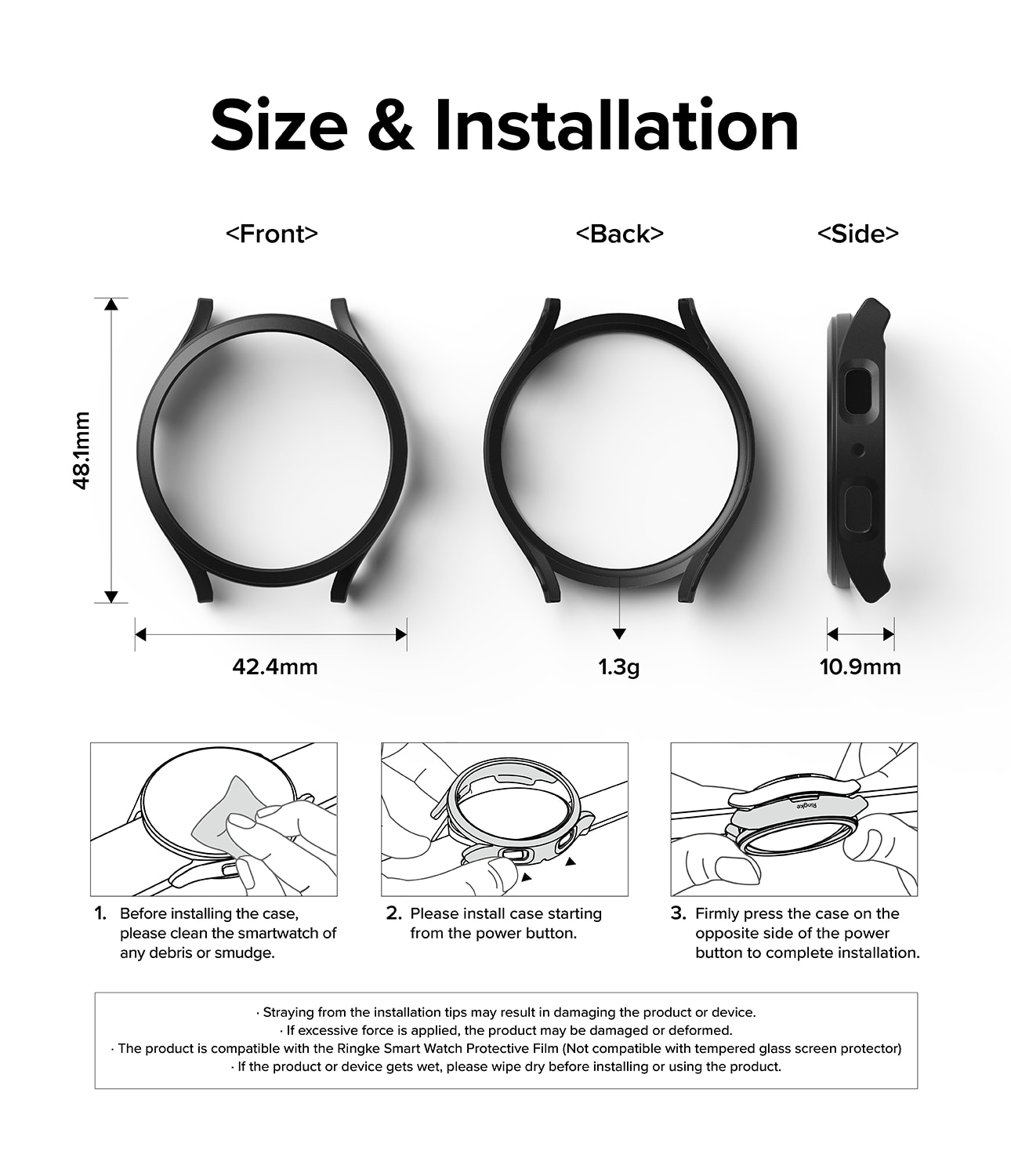 Coque Slim (2 pièces) Samsung Galaxy Watch 5 44mm, Multi-couleur / motif