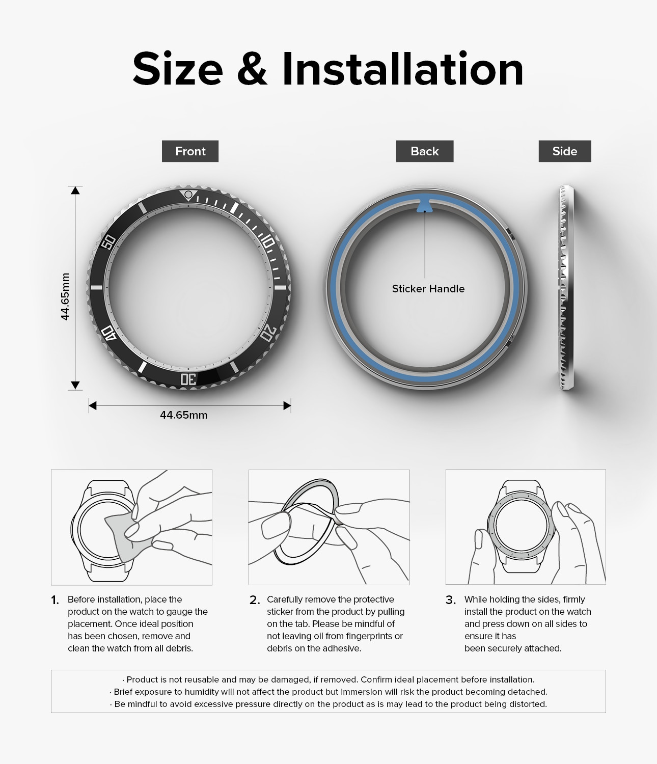 Bezel Styling Samsung Galaxy Watch 6 Classic 43mm, Fluted