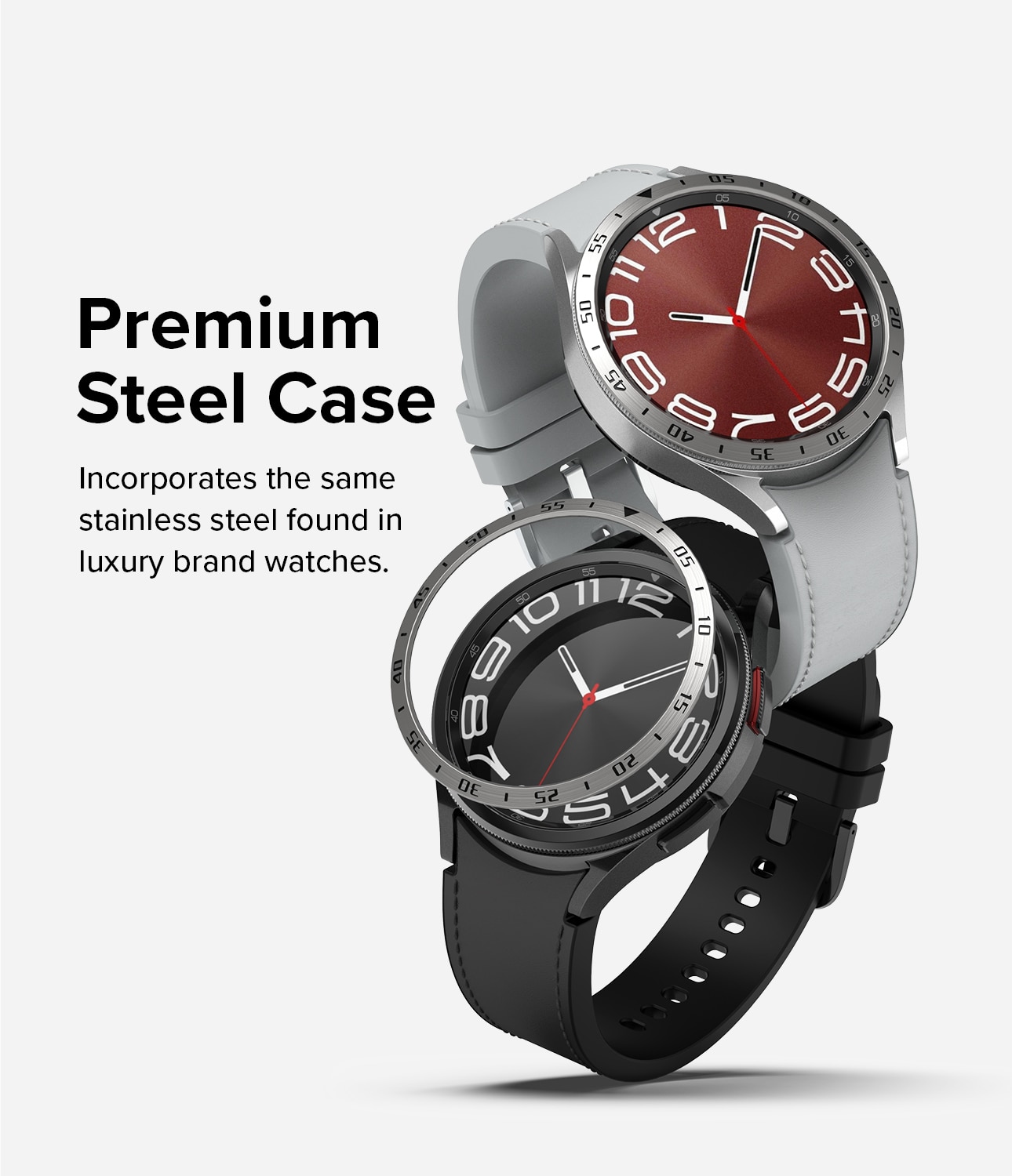 Bezel Styling Samsung Galaxy Watch 6 Classic 47mm, argent