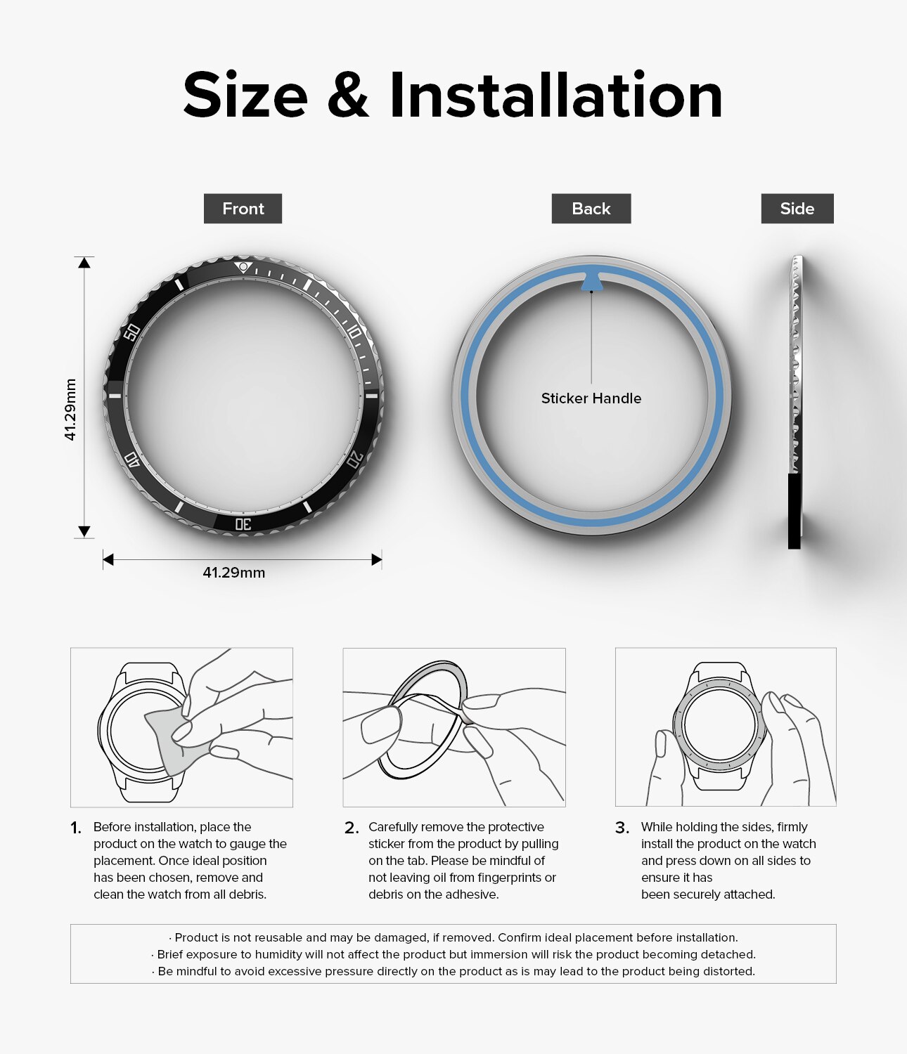 Bezel Styling Samsung Galaxy Watch 6 40mm, Fluted