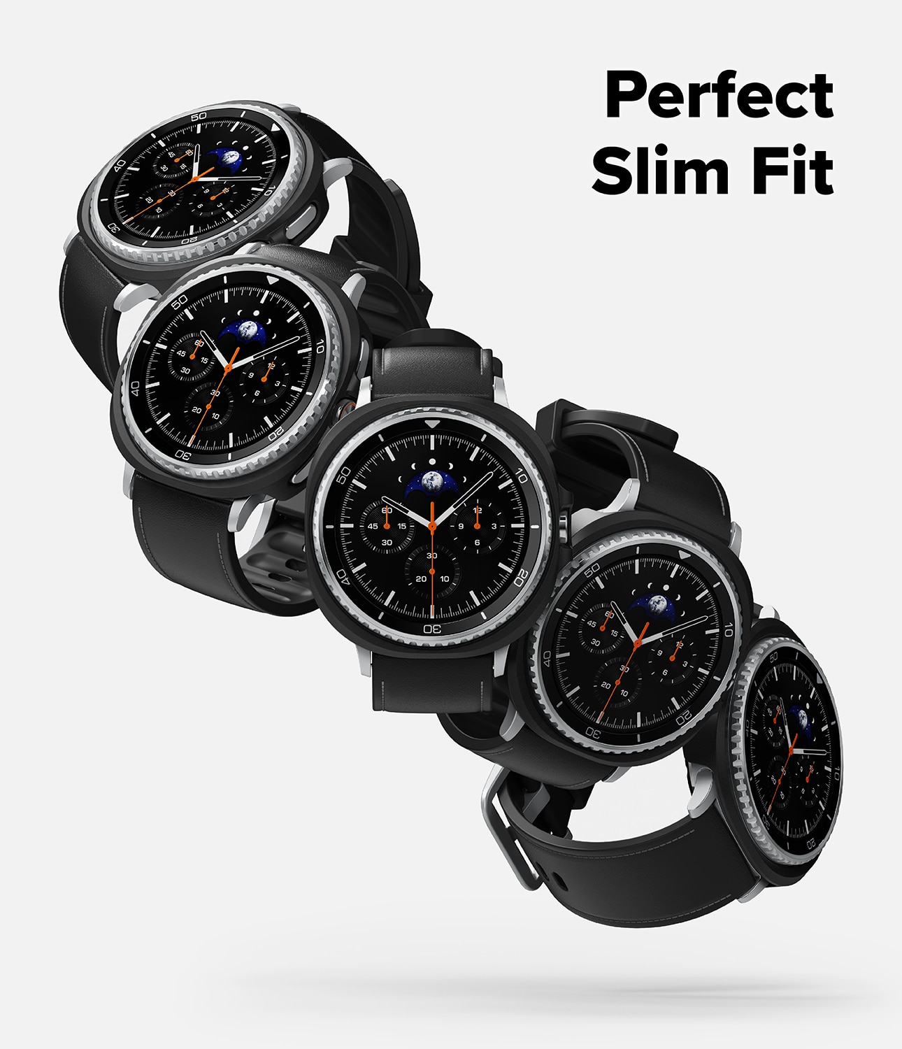 Coque Slim (2 pièces) Samsung Galaxy Watch 8 Classic, Matte Black & Clear