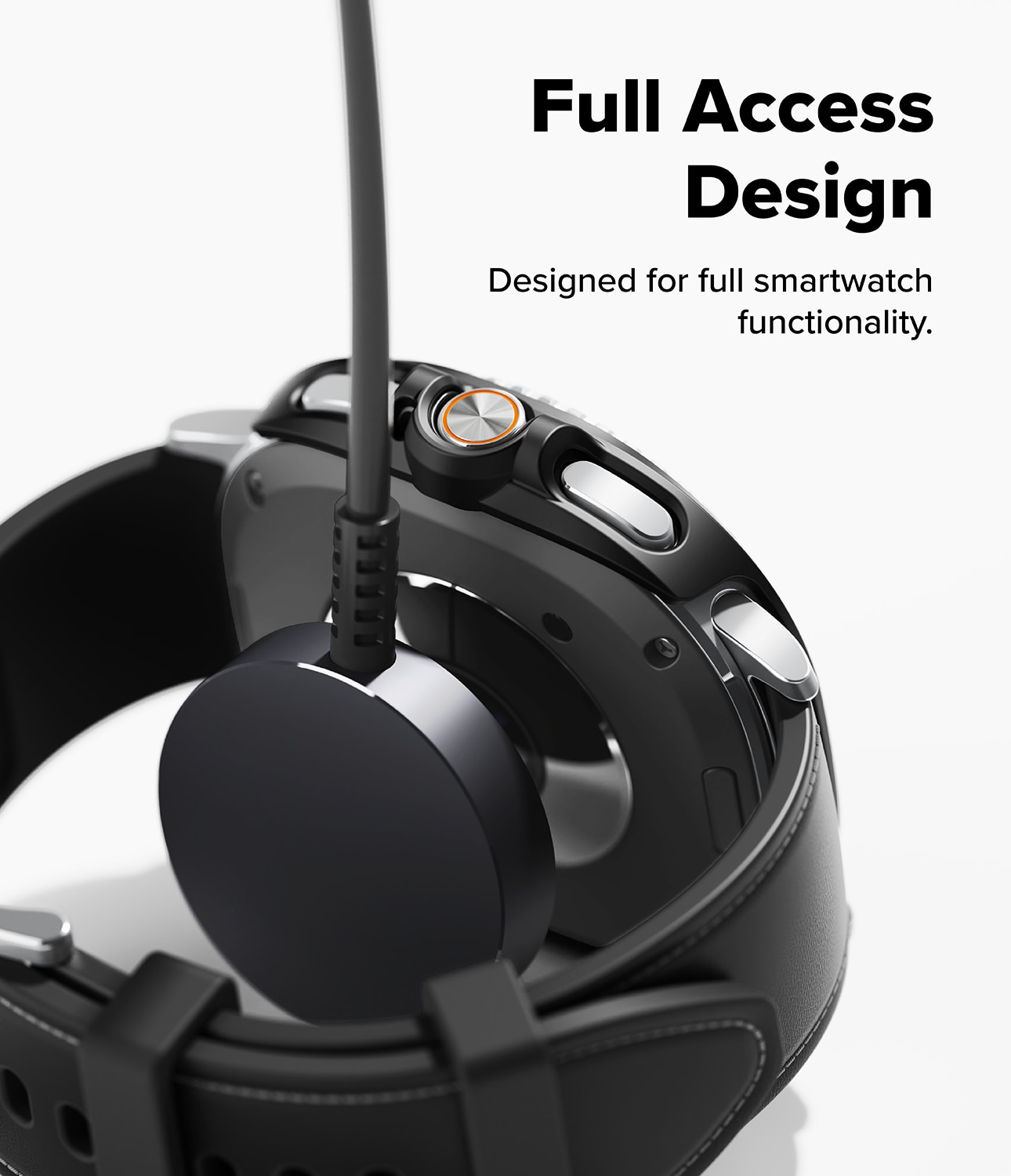 Coque Slim (2 pièces) Samsung Galaxy Watch 8 Classic, Matte Black & Clear