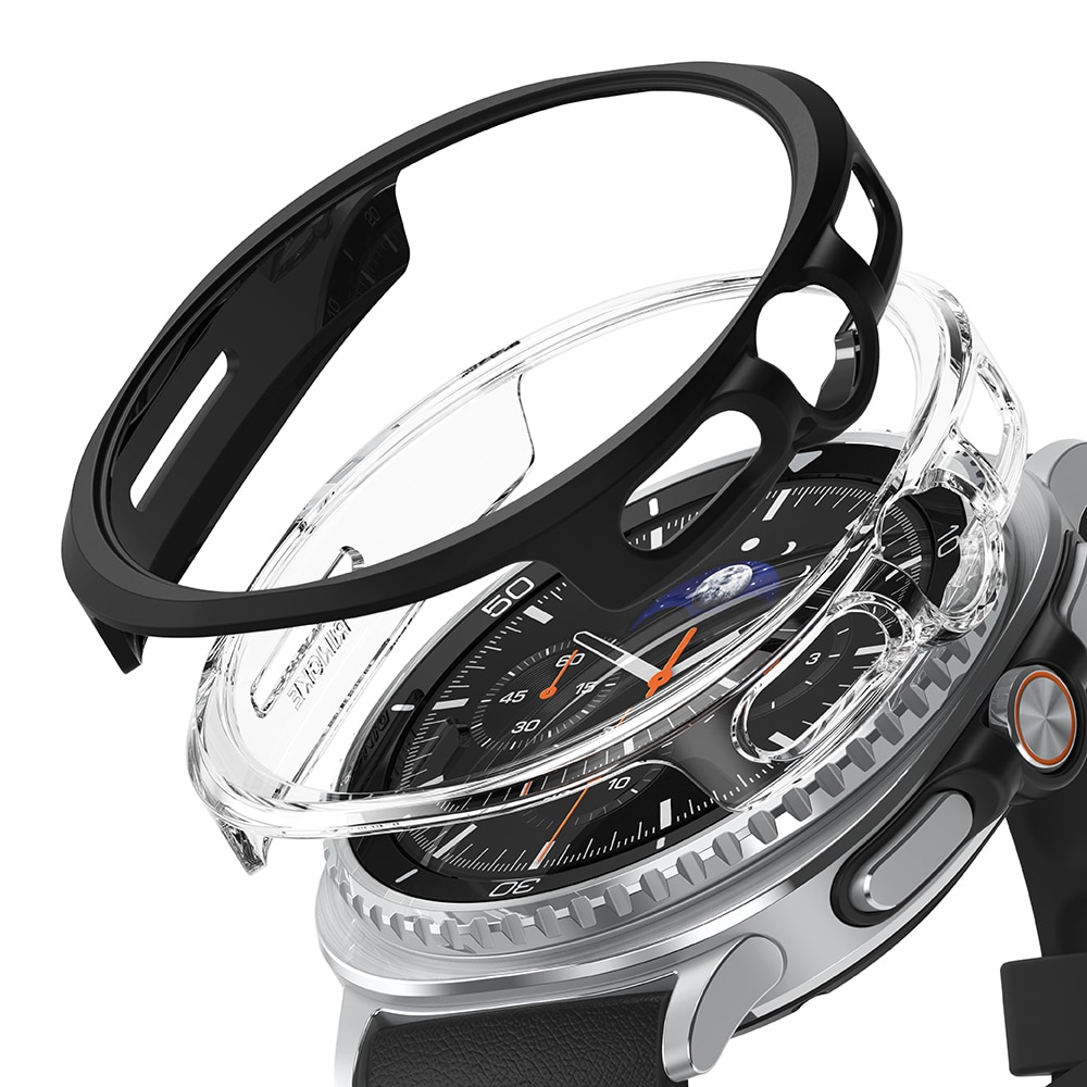 Coque Slim (2 pièces) Samsung Galaxy Watch 8 Classic, Matte Black & Clear