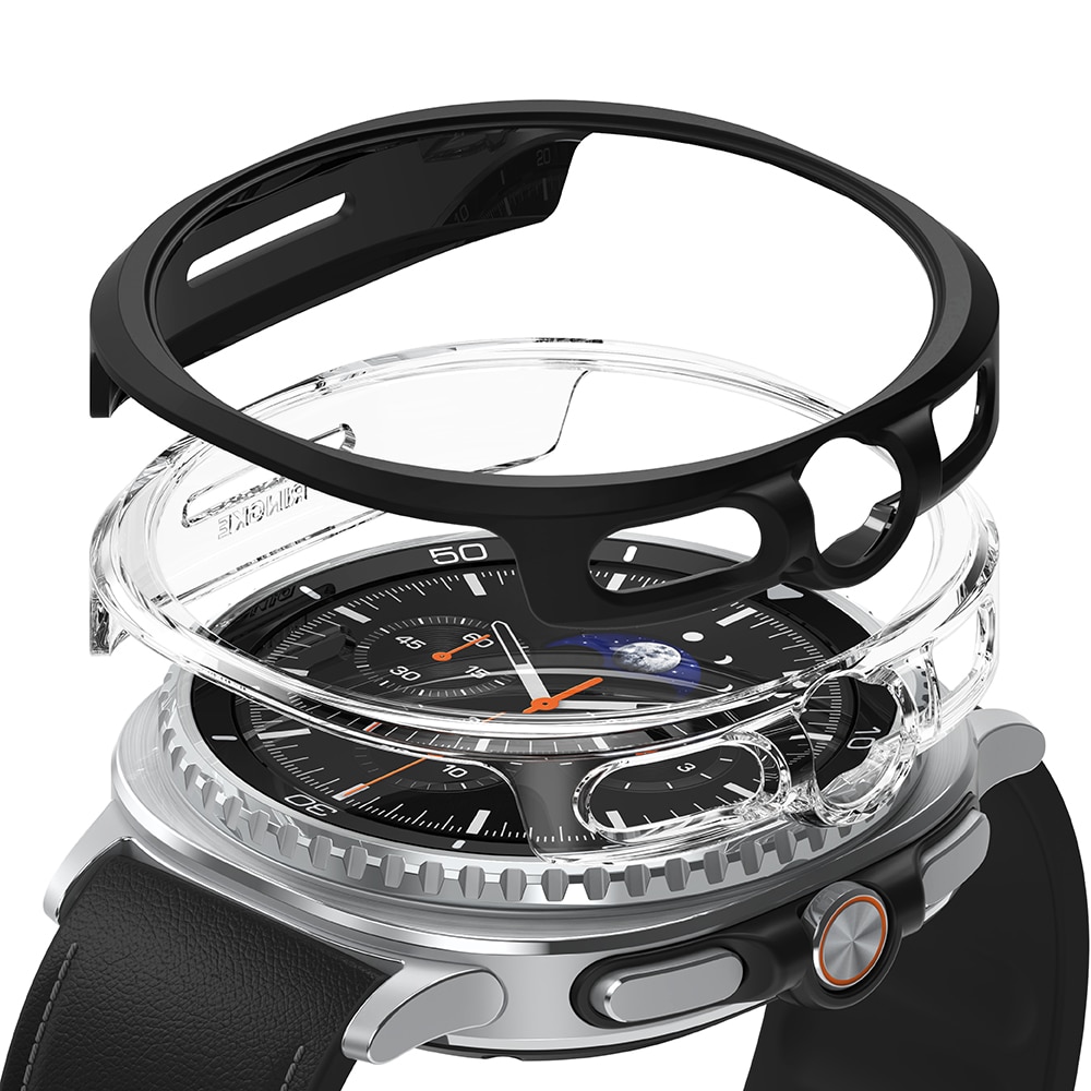 Coque Slim (2 pièces) Samsung Galaxy Watch 8 Classic, Matte Black & Clear