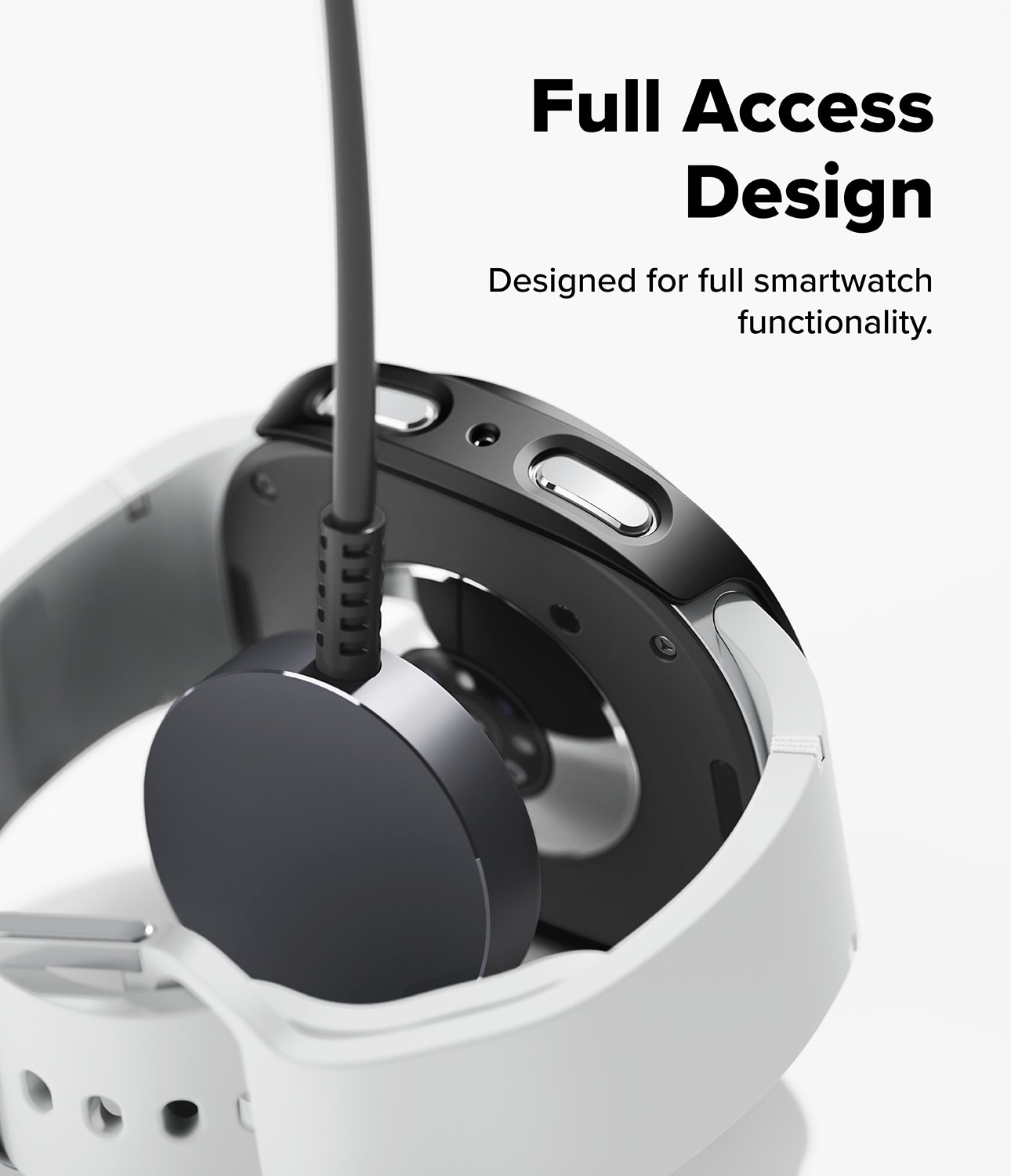 Coque Slim (2 pièces) Samsung Galaxy Watch 8 40mm, Matte Black & Clear