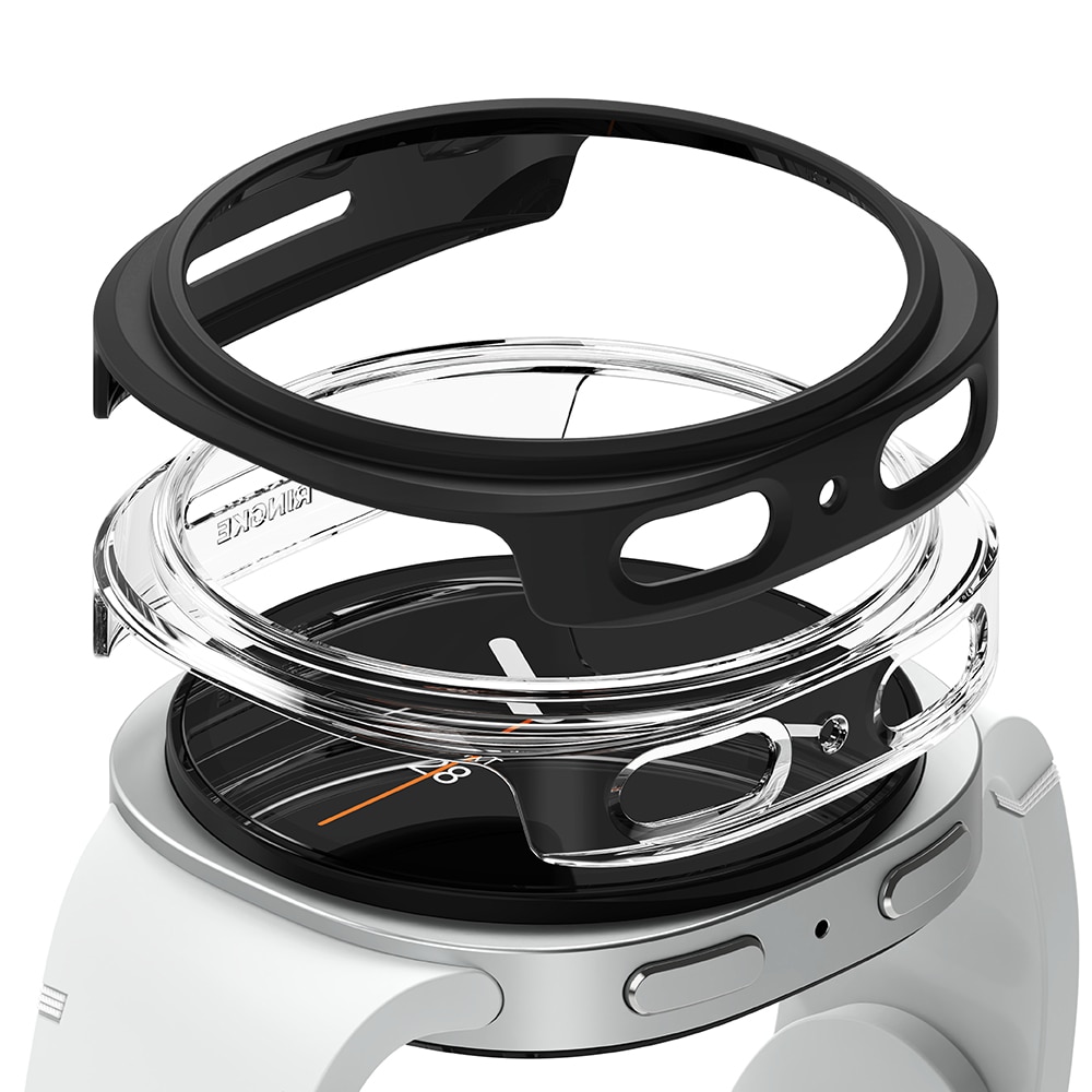 Coque Slim (2 pièces) Samsung Galaxy Watch 8 40mm, Matte Black & Clear