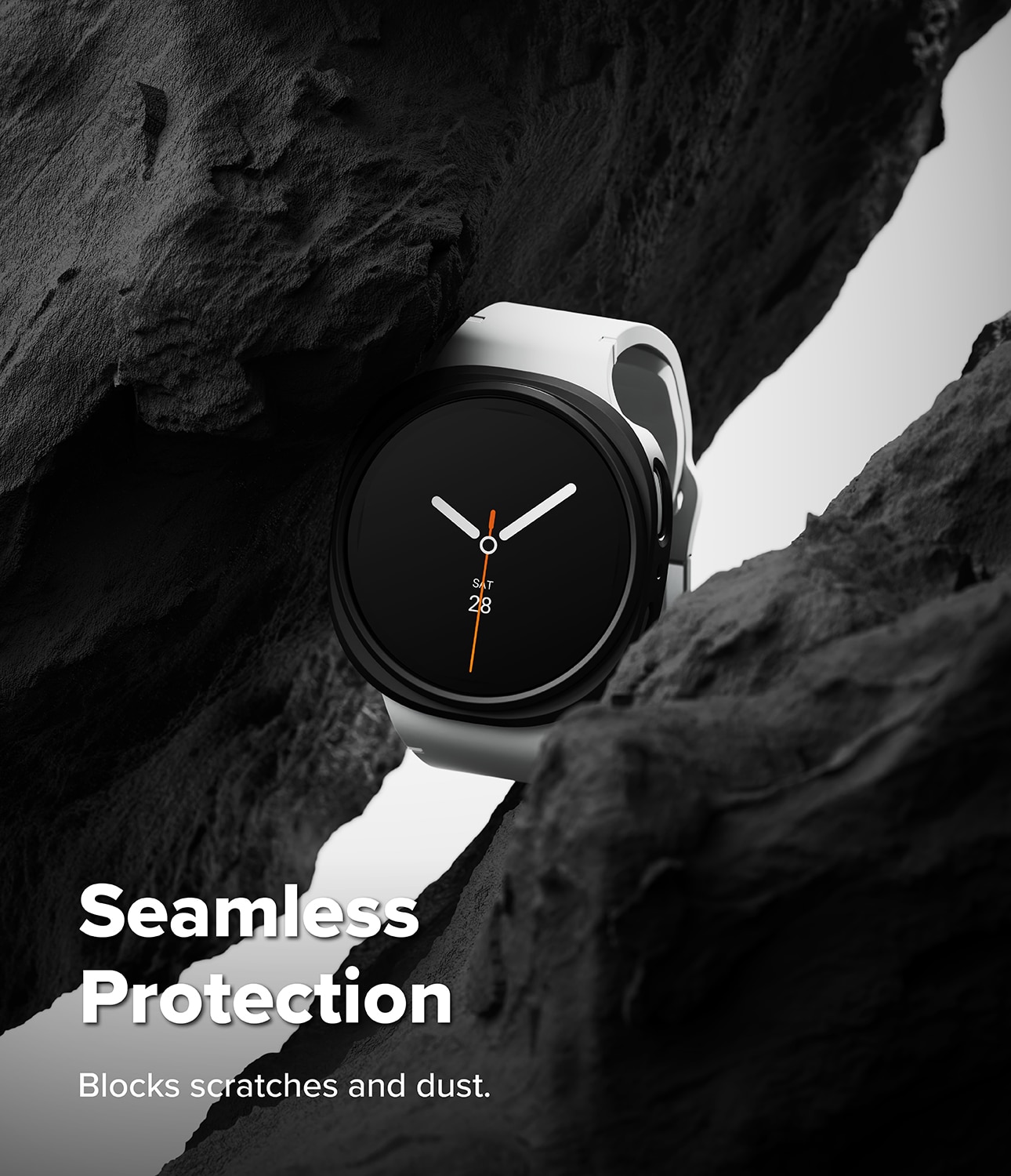 Coque Slim (2 pièces) Samsung Galaxy Watch 8 44mm, Matte Black & Clear