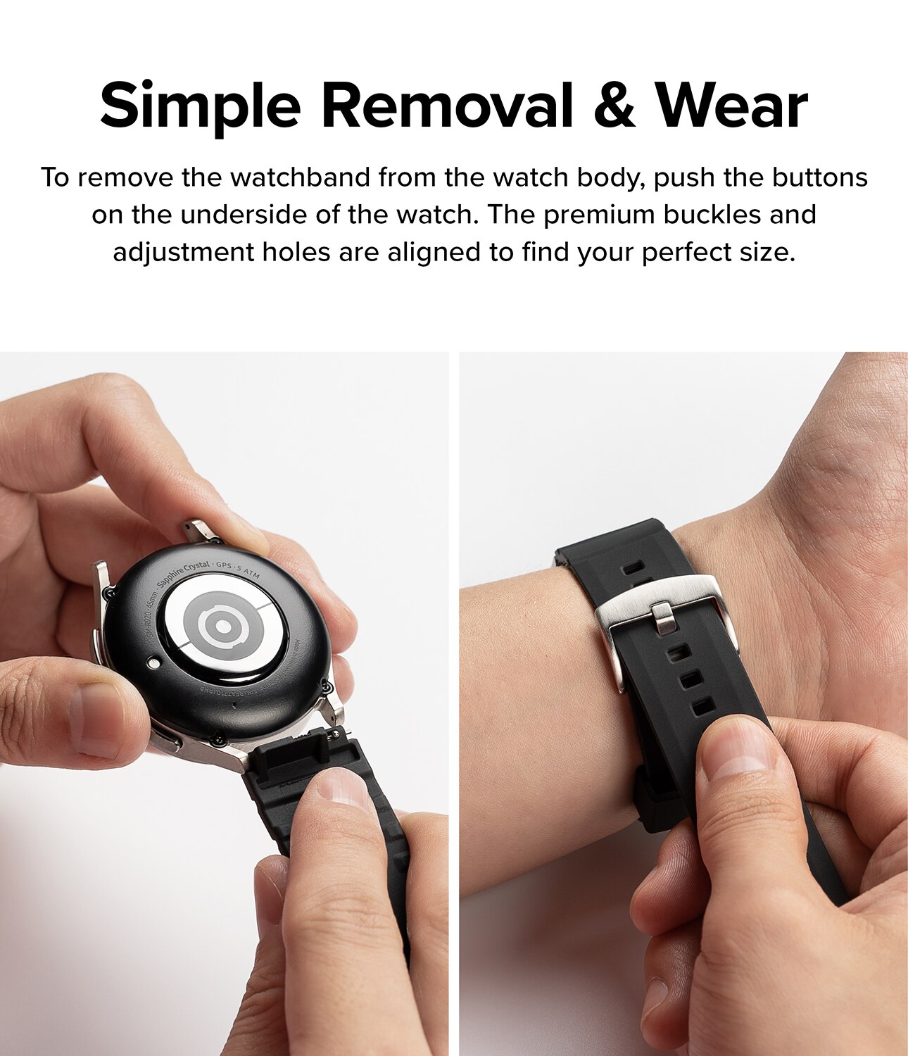 Rubber One Bold Band Samsung Galaxy Watch 4 44mm, Black