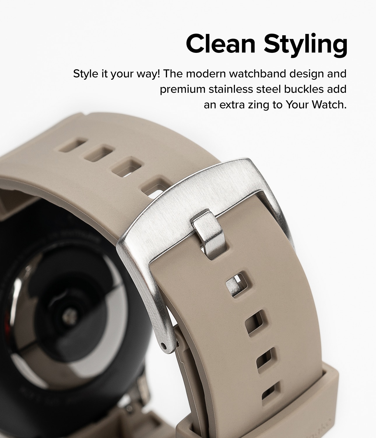 Rubber One Bold Band Samsung Galaxy Watch 4 Classic 46mm, Gray Sand