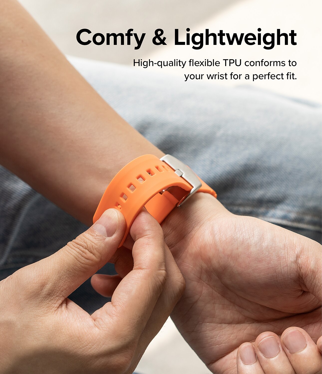 Rubber One Bold Band Samsung Galaxy Watch 4 44mm, Orange