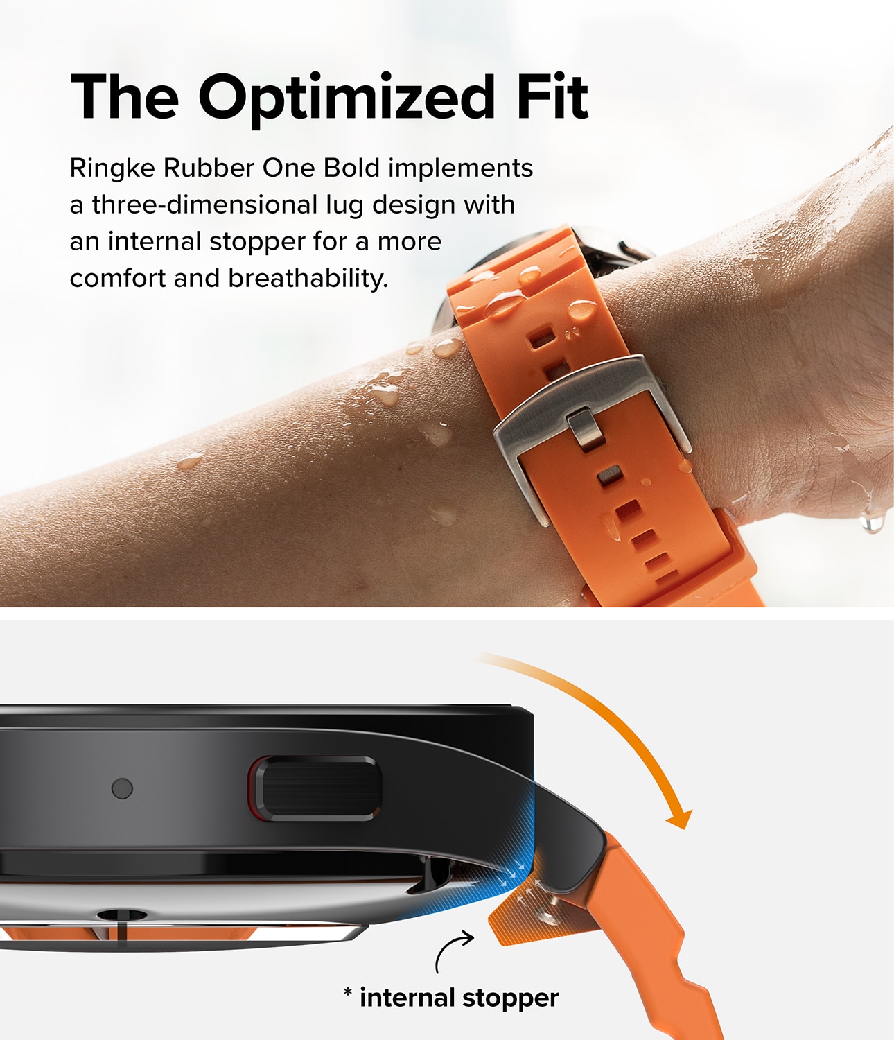 Rubber One Bold Band Withings ScanWatch 2 42mm, Orange