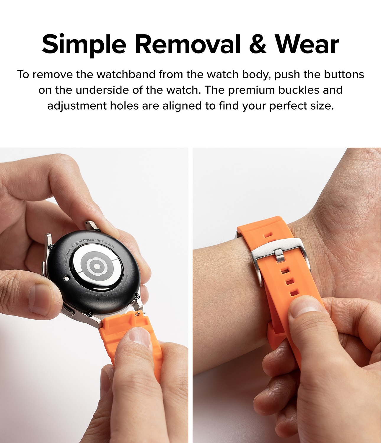 Rubber One Bold Band Samsung Galaxy Watch 4 44mm, Orange