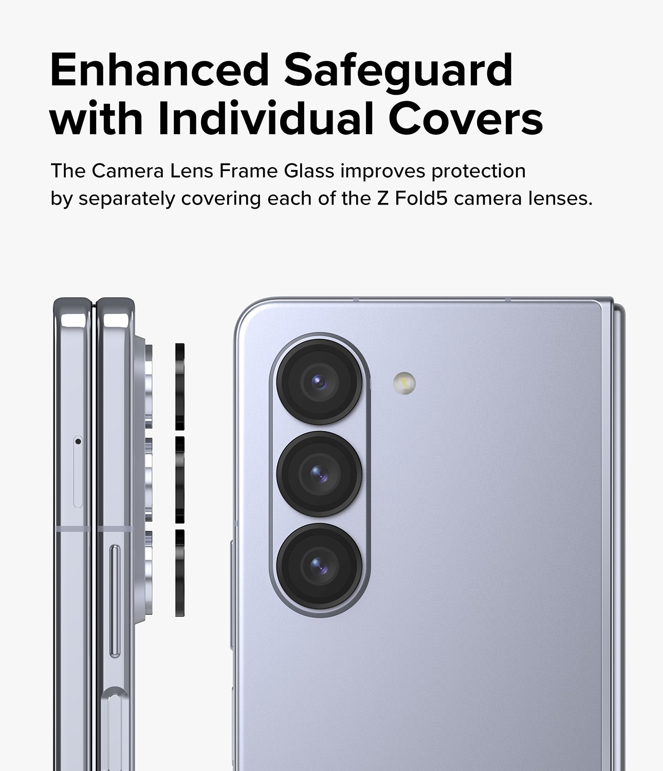 Camera Lens Frame Glass Samsung Galaxy Z Fold 5 Noir