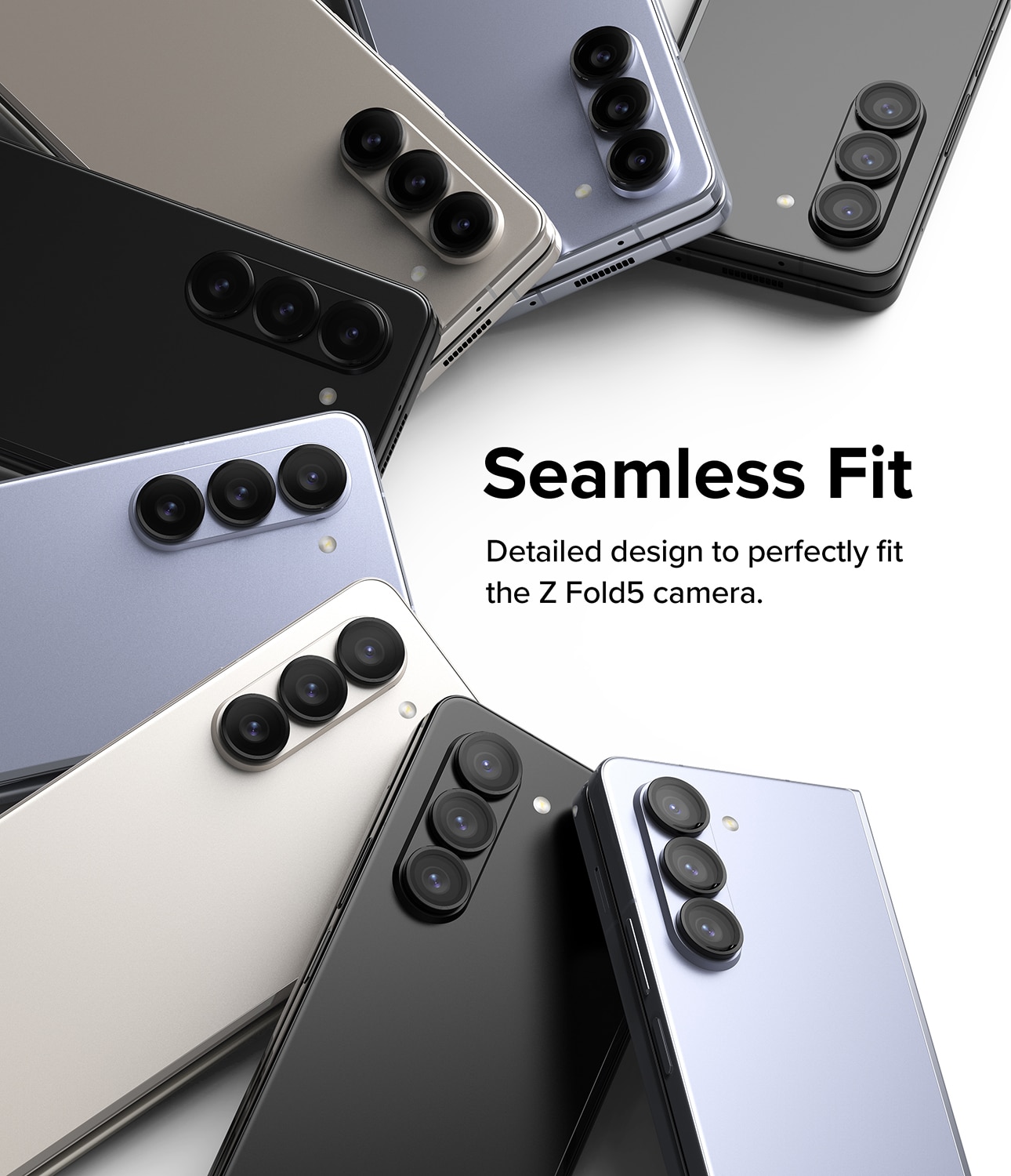 Camera Lens Frame Glass Samsung Galaxy Z Fold 5 Noir