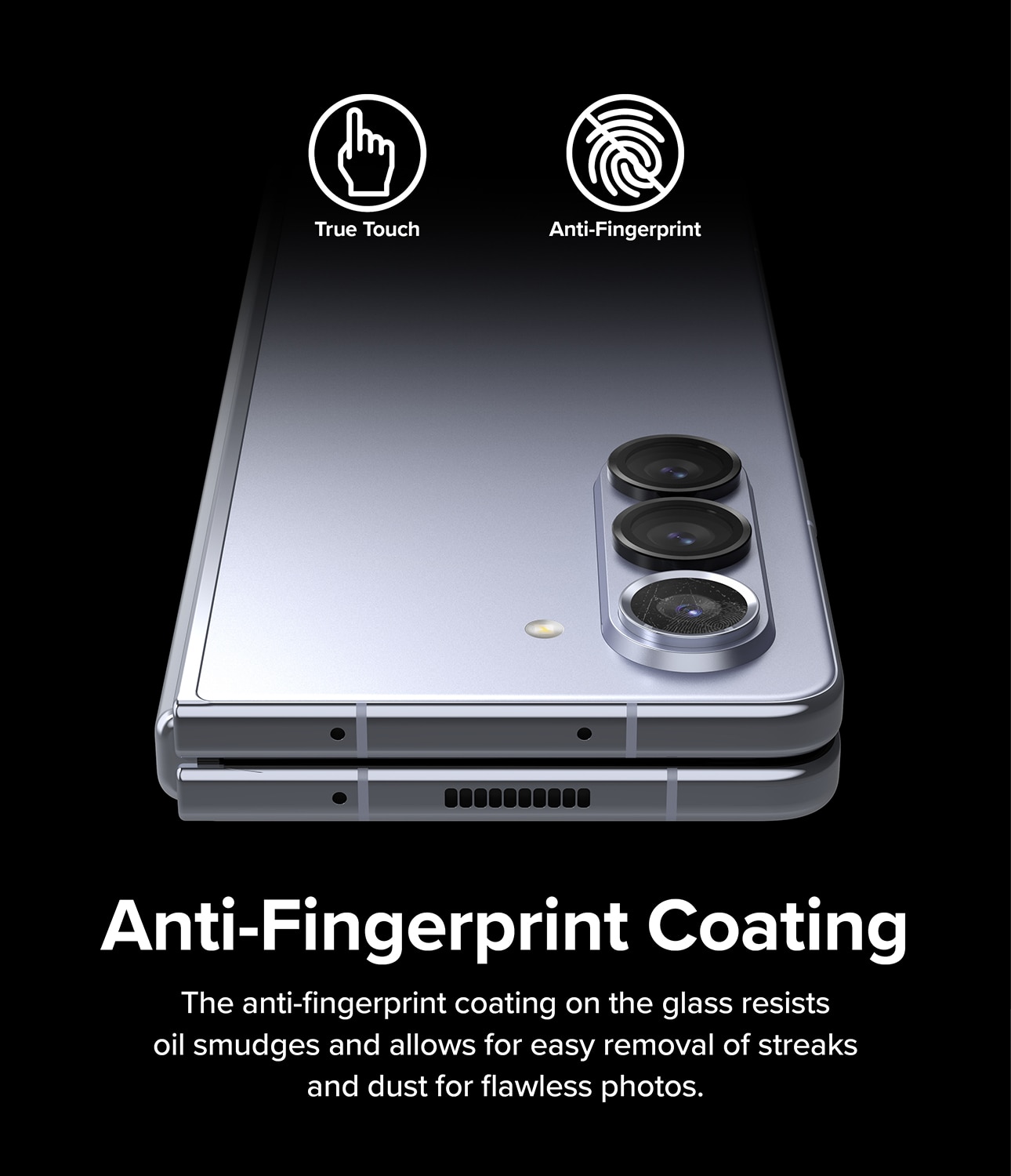 Camera Lens Frame Glass Samsung Galaxy Z Fold 5 Noir