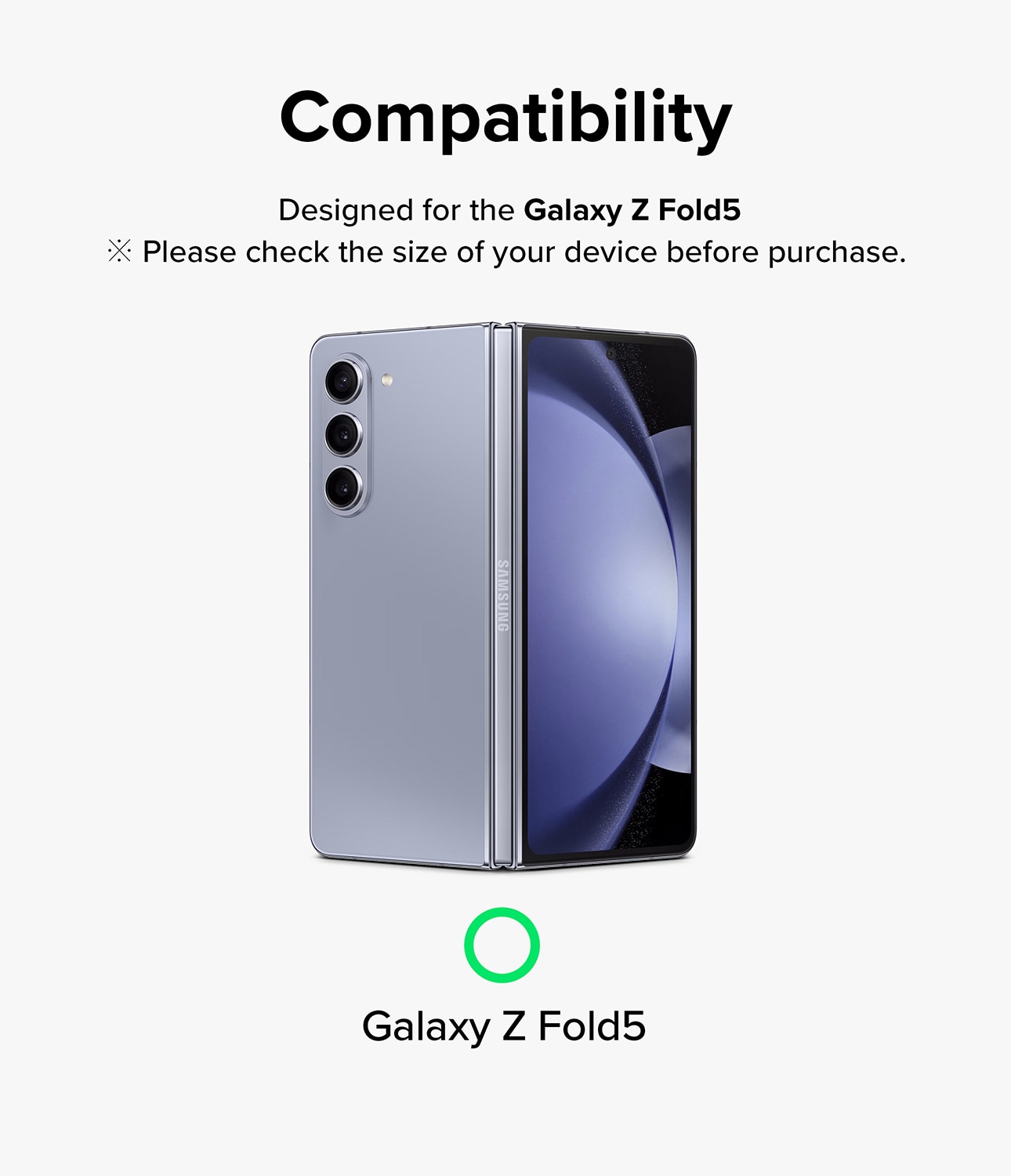 Camera Lens Frame Glass Samsung Galaxy Z Fold 5 Noir