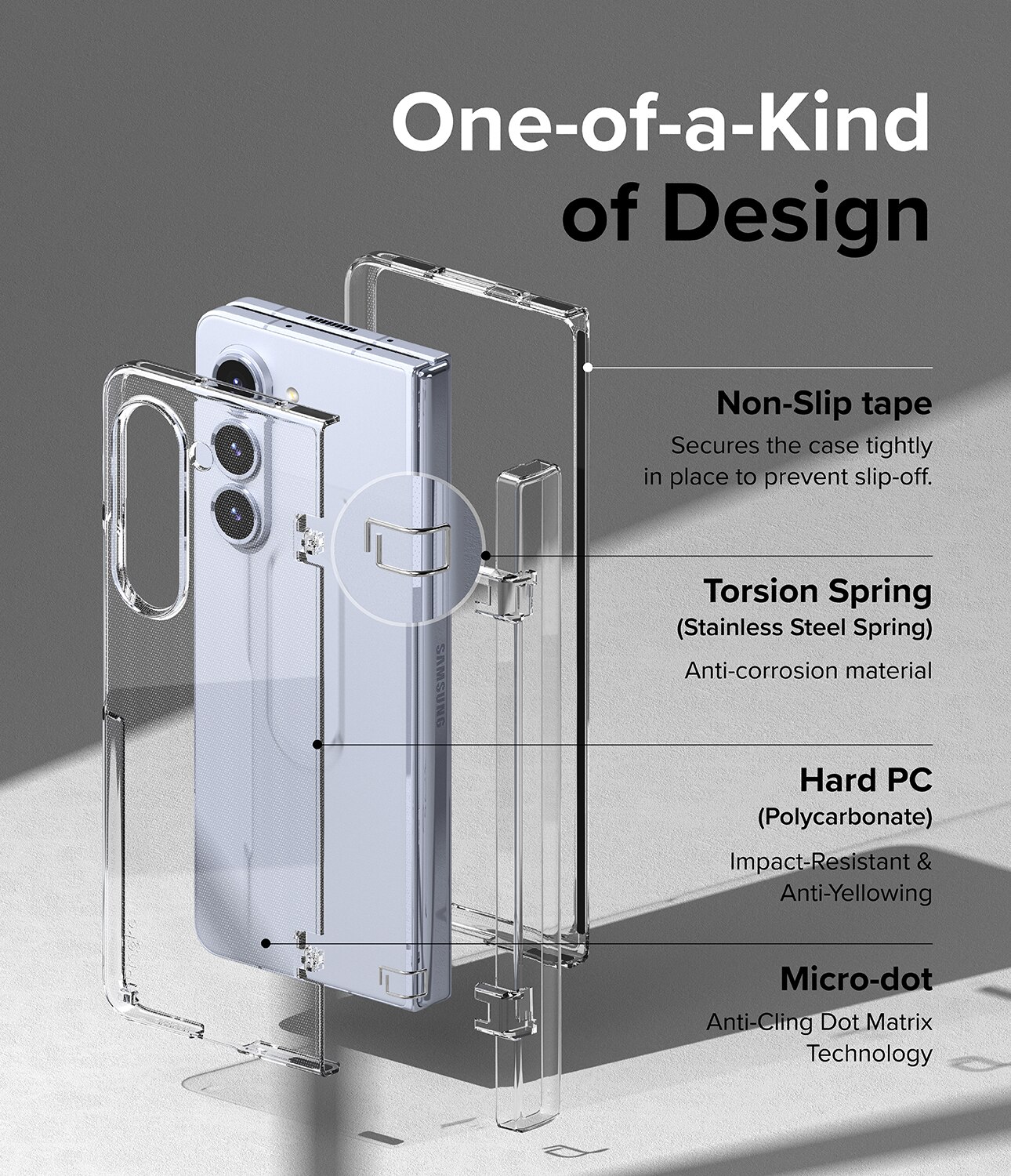 Coque Slim Hinge Samsung Galaxy Z Fold 5 Clear