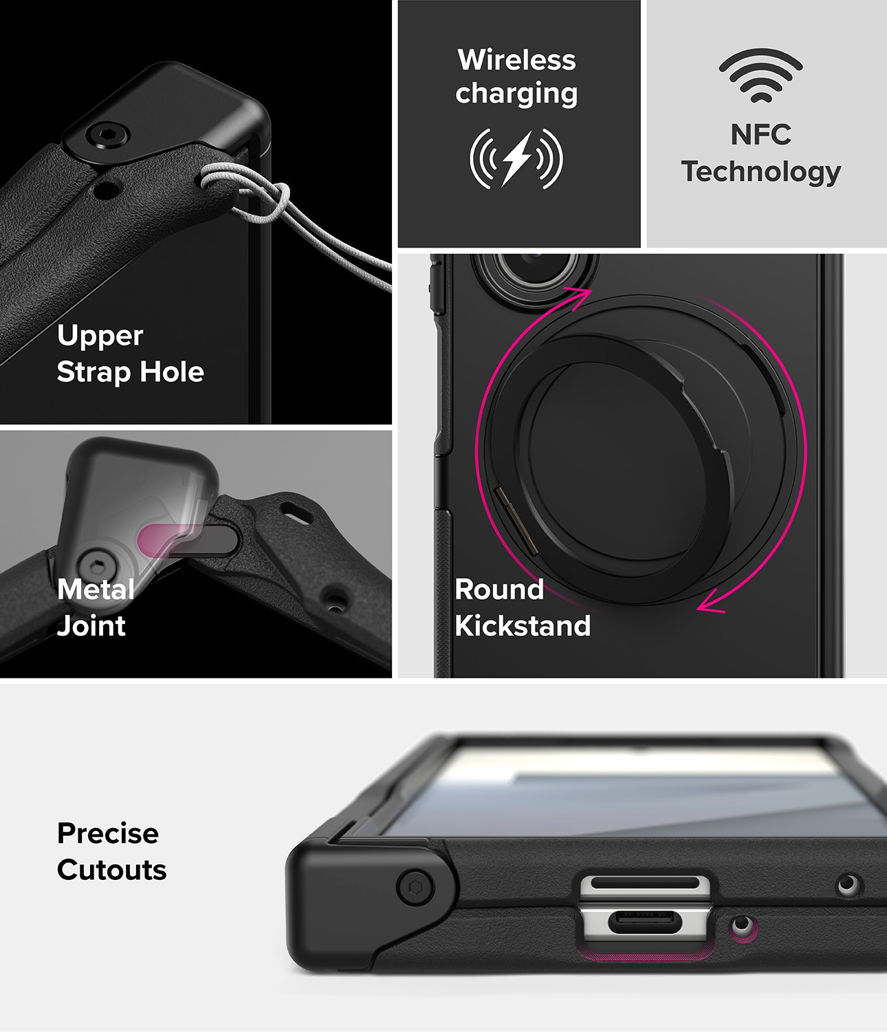 Alles Magnetic Coque Samsung Galaxy Z Fold 7, noir