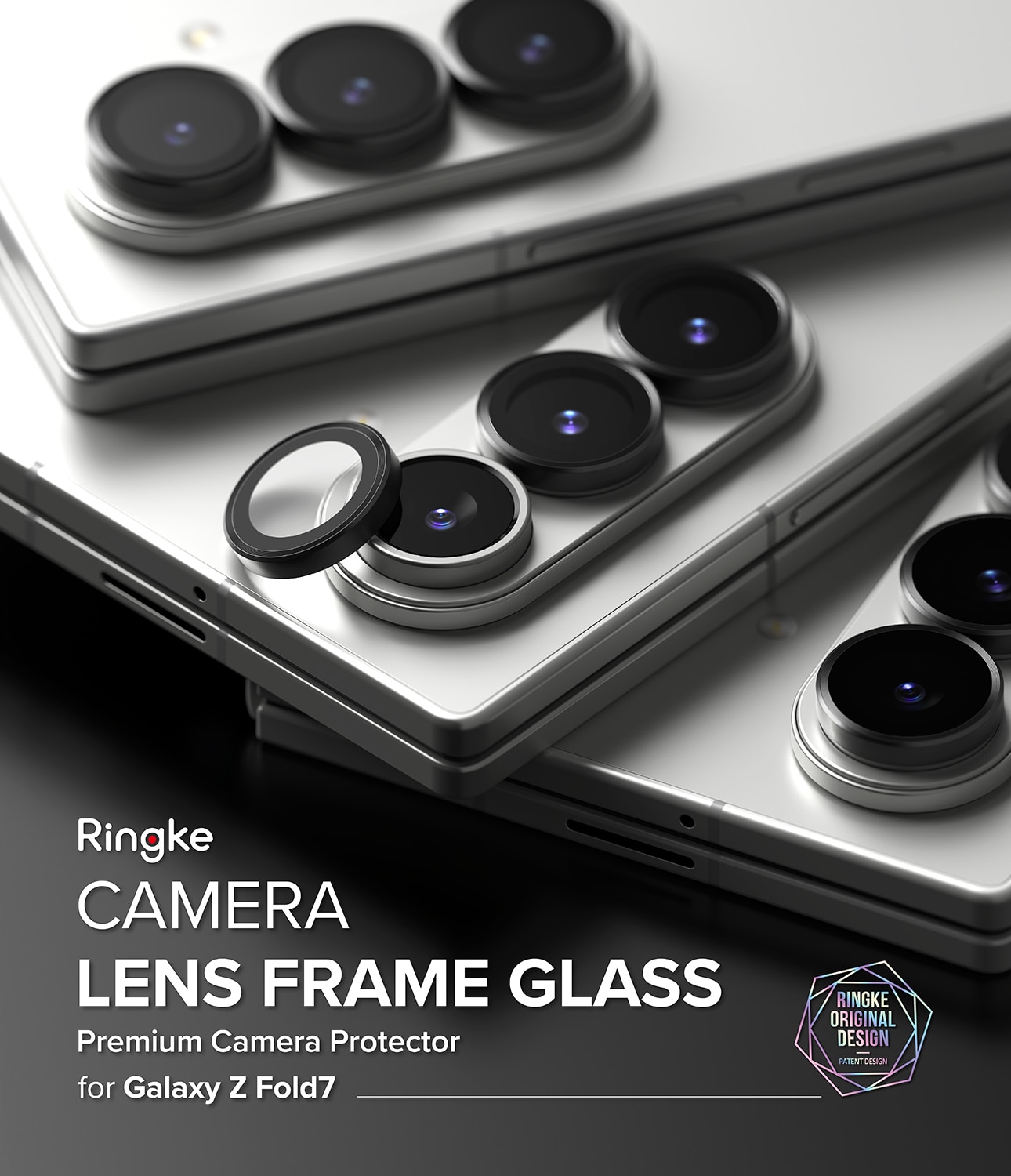Camera Lens Frame Glass (2 pièces) Samsung Galaxy Z Fold 7 Black