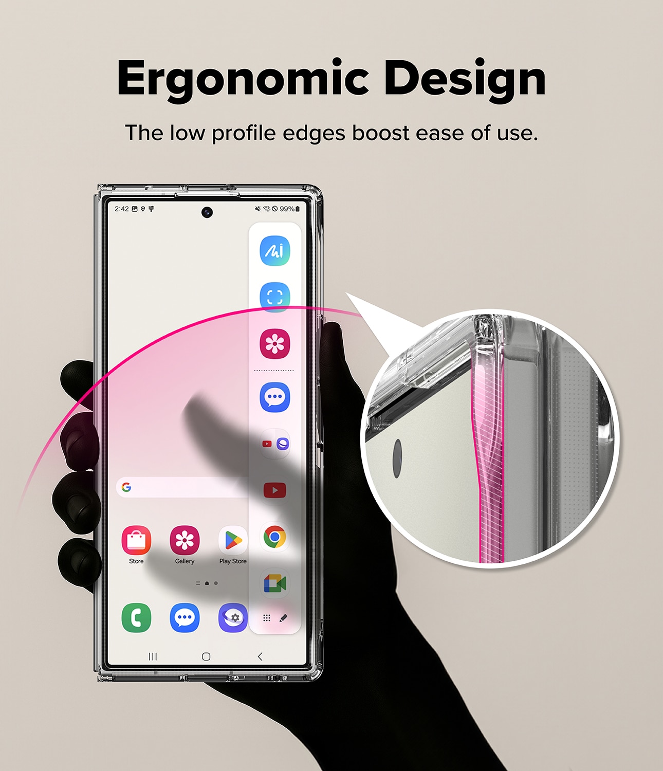 Coque Fusion Samsung Galaxy Z Fold 7, Clear