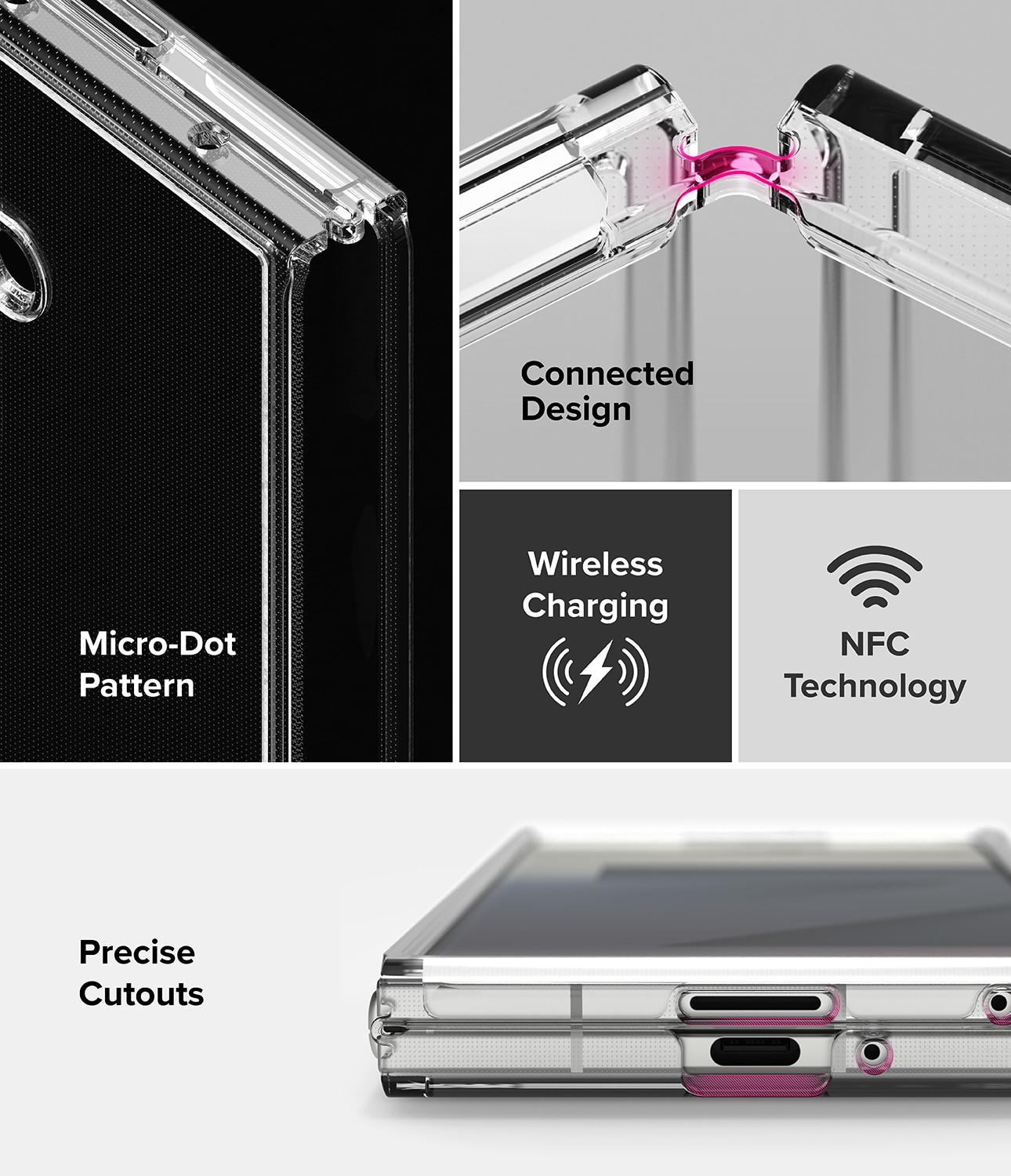 Coque Fusion Samsung Galaxy Z Fold 7, Clear
