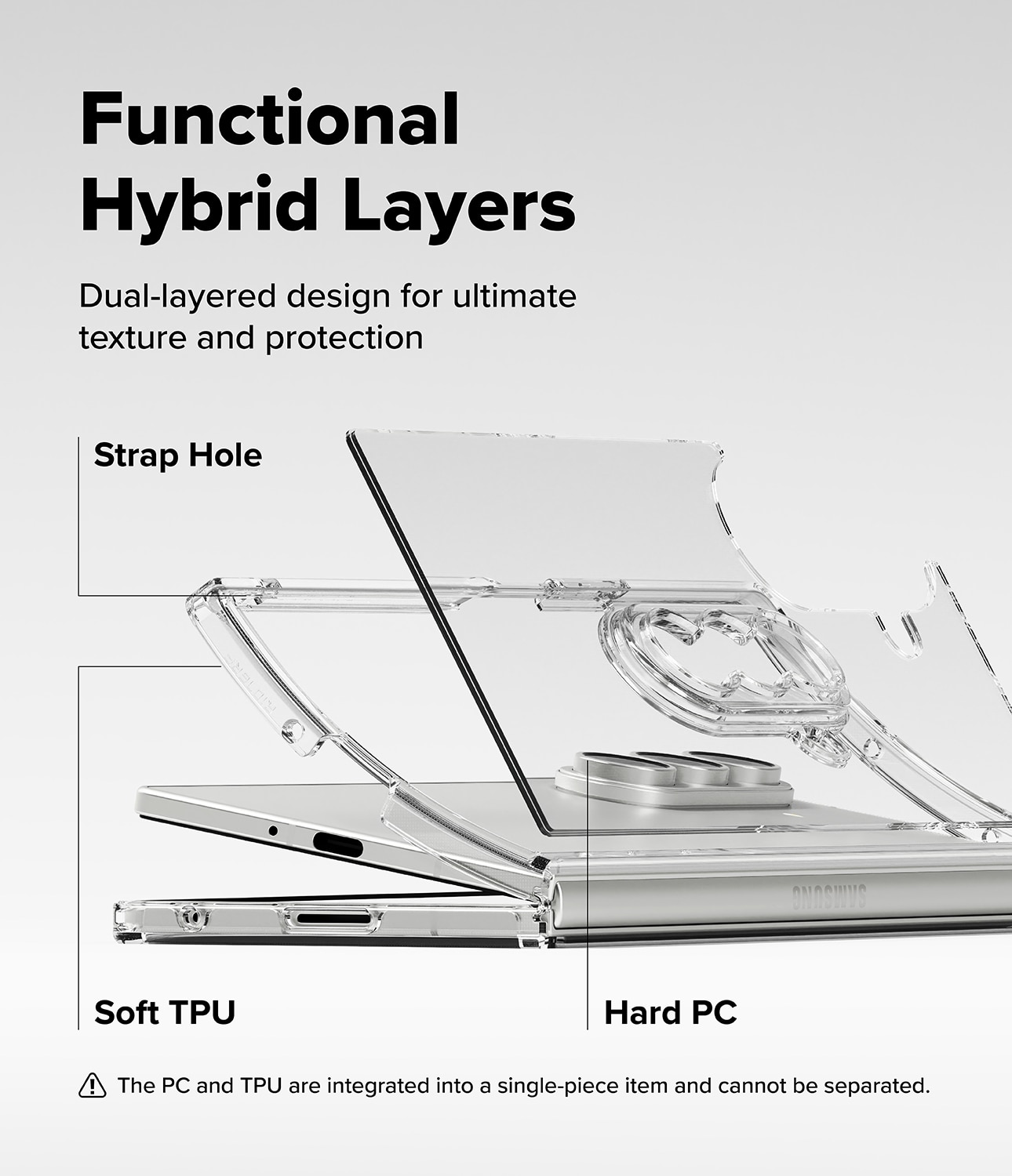 Coque Fusion Samsung Galaxy Z Fold 7, Clear