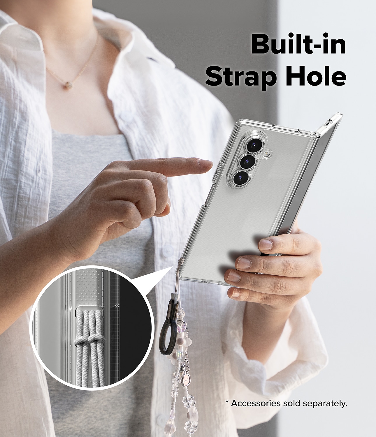 Coque Fusion Samsung Galaxy Z Fold 7, Clear