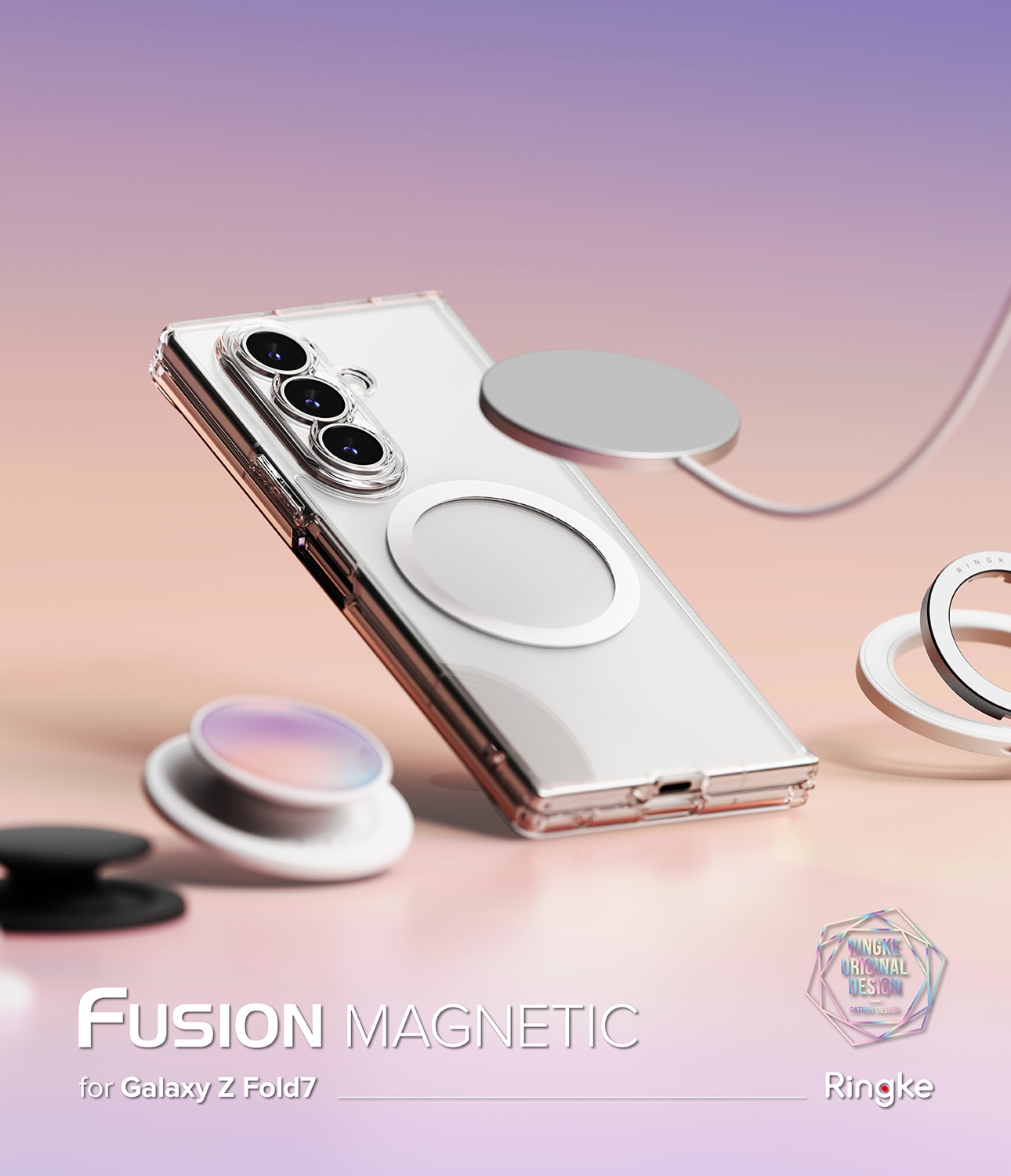 Coque Fusion Magnetic Samsung Galaxy Z Fold 7 Transparent